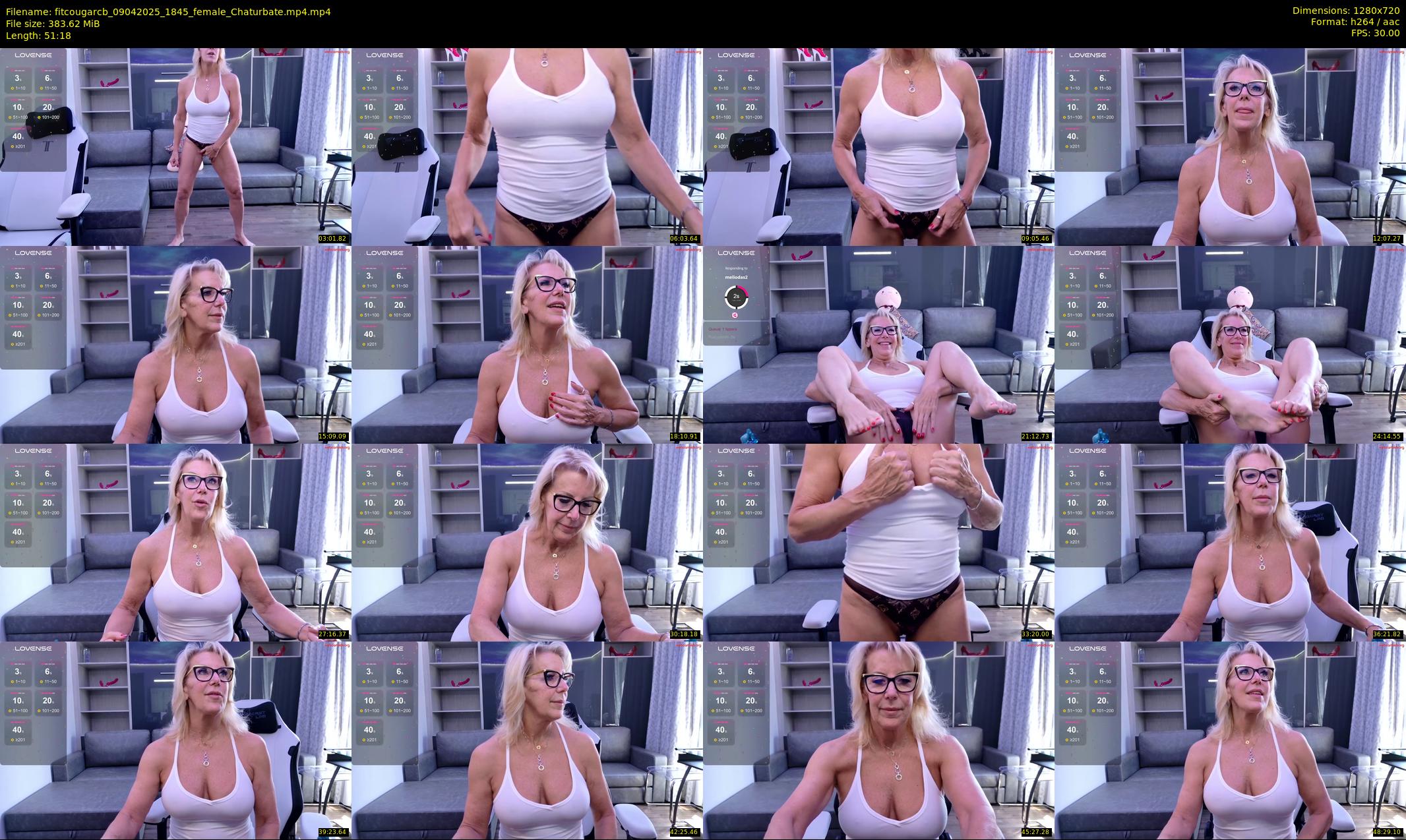 fitcougarcb — 52 minute Chaturbate female cam show recording, 720p, Apr 9, 2025