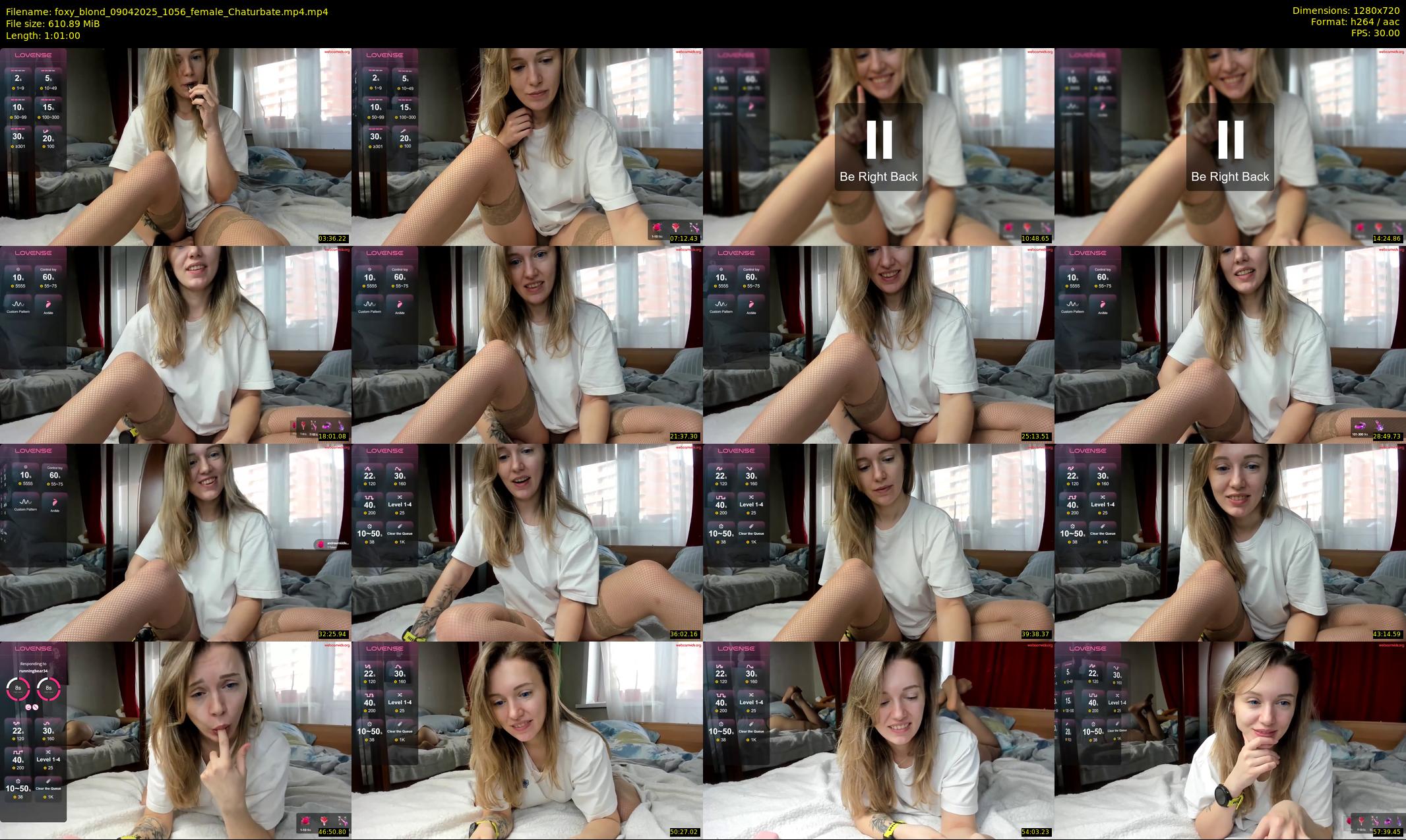 foxy_blond — 61 minute Chaturbate female cam show recording, 720p, Apr 9, 2025