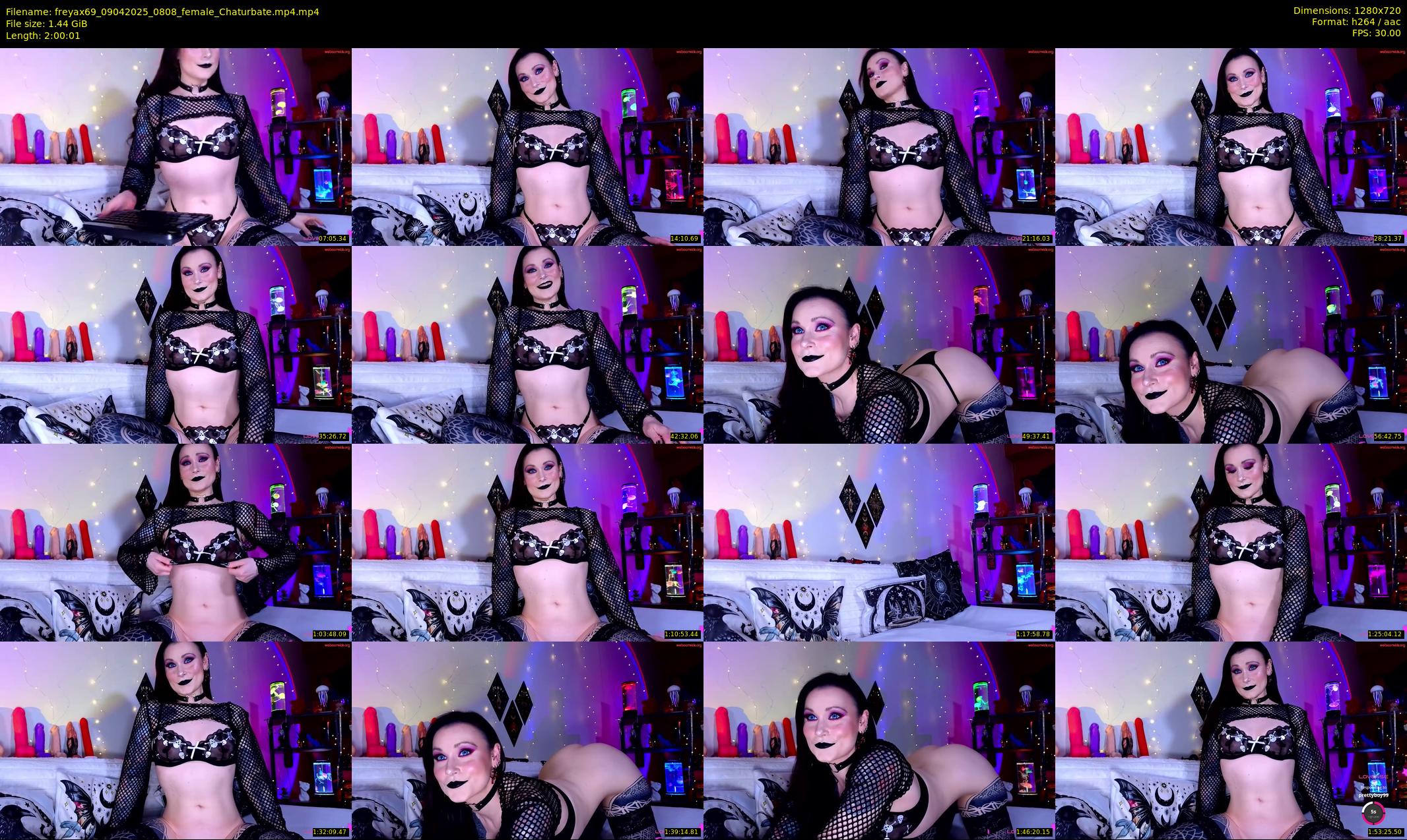freyax69 — 121 minute Chaturbate female cam show recording, 720p, Apr 9, 2025