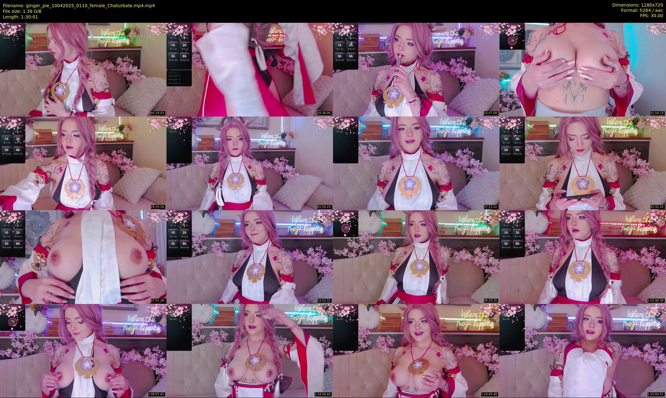 ginger_pie — 91 minute Chaturbate female cam show recording, 720p, Apr 10, 2025