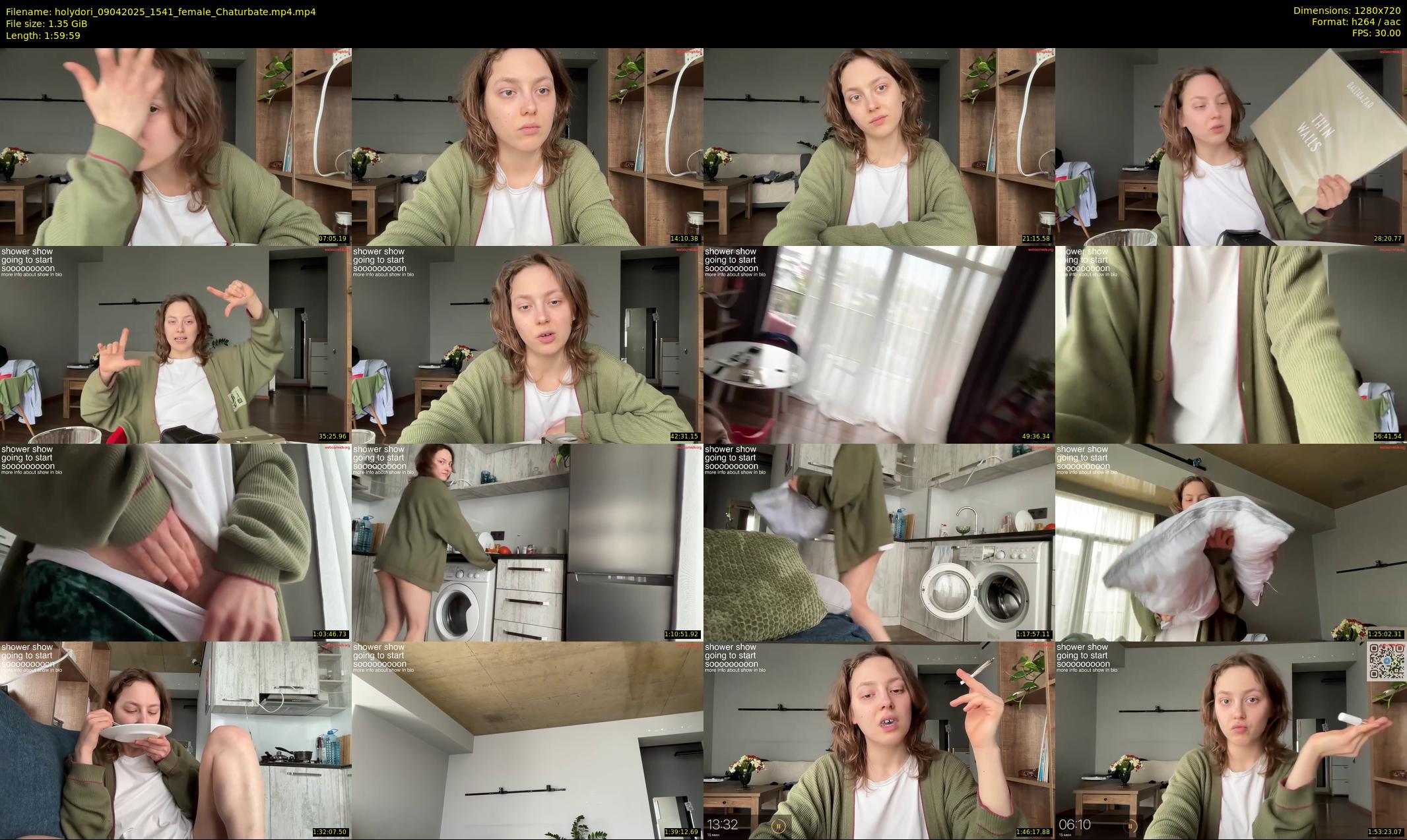 holydori — 120 minute Chaturbate female cam show recording, 720p, Apr 9, 2025