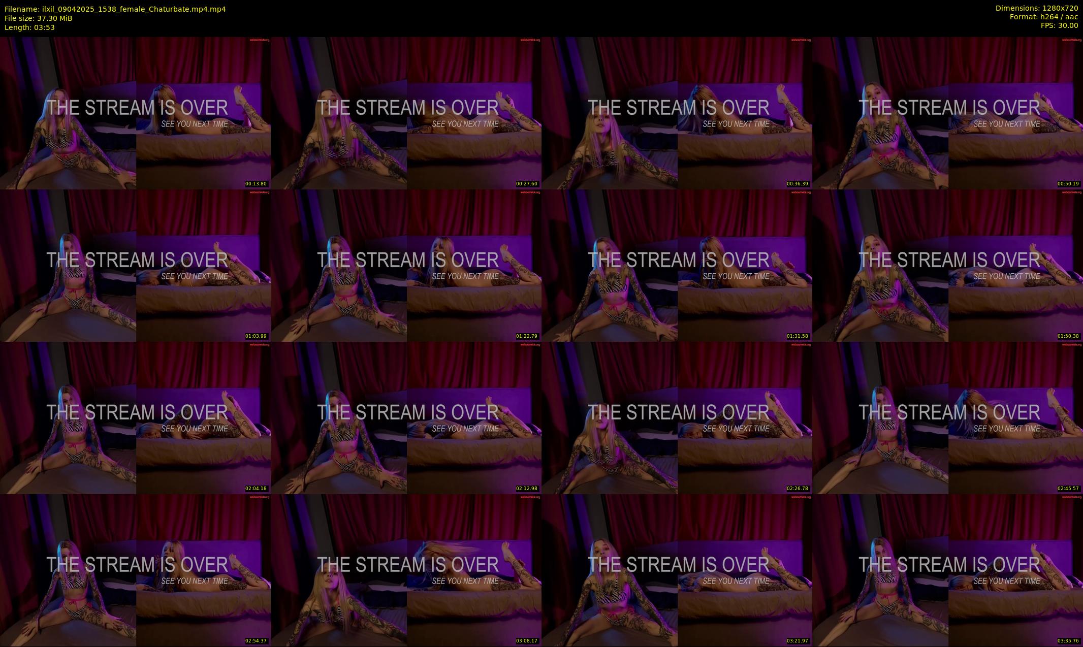 ilxil — 4 minute Chaturbate female cam show recording, 720p, Apr 9, 2025