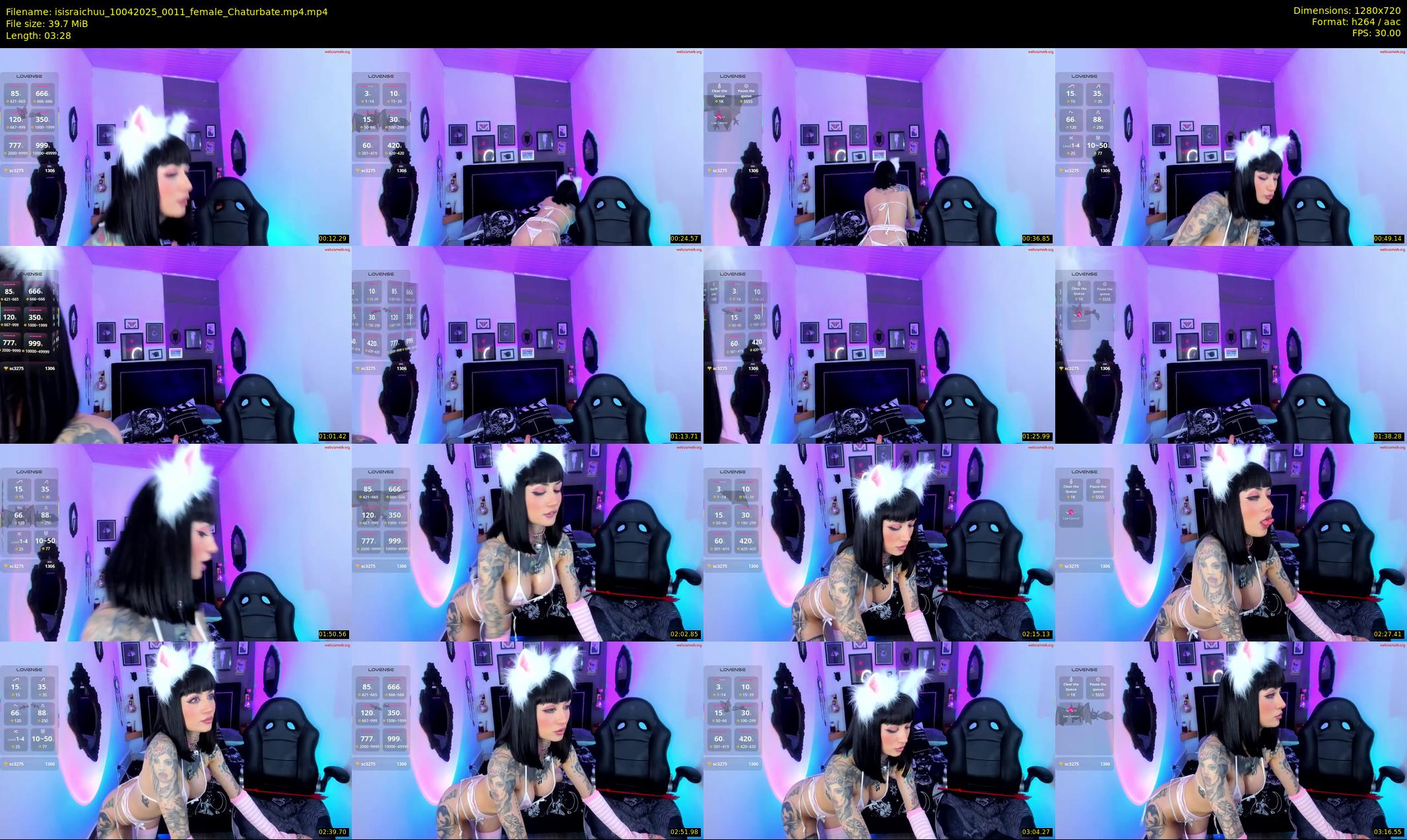 isisraichuu — 4 minute Chaturbate female cam show recording, 720p, Apr 10, 2025