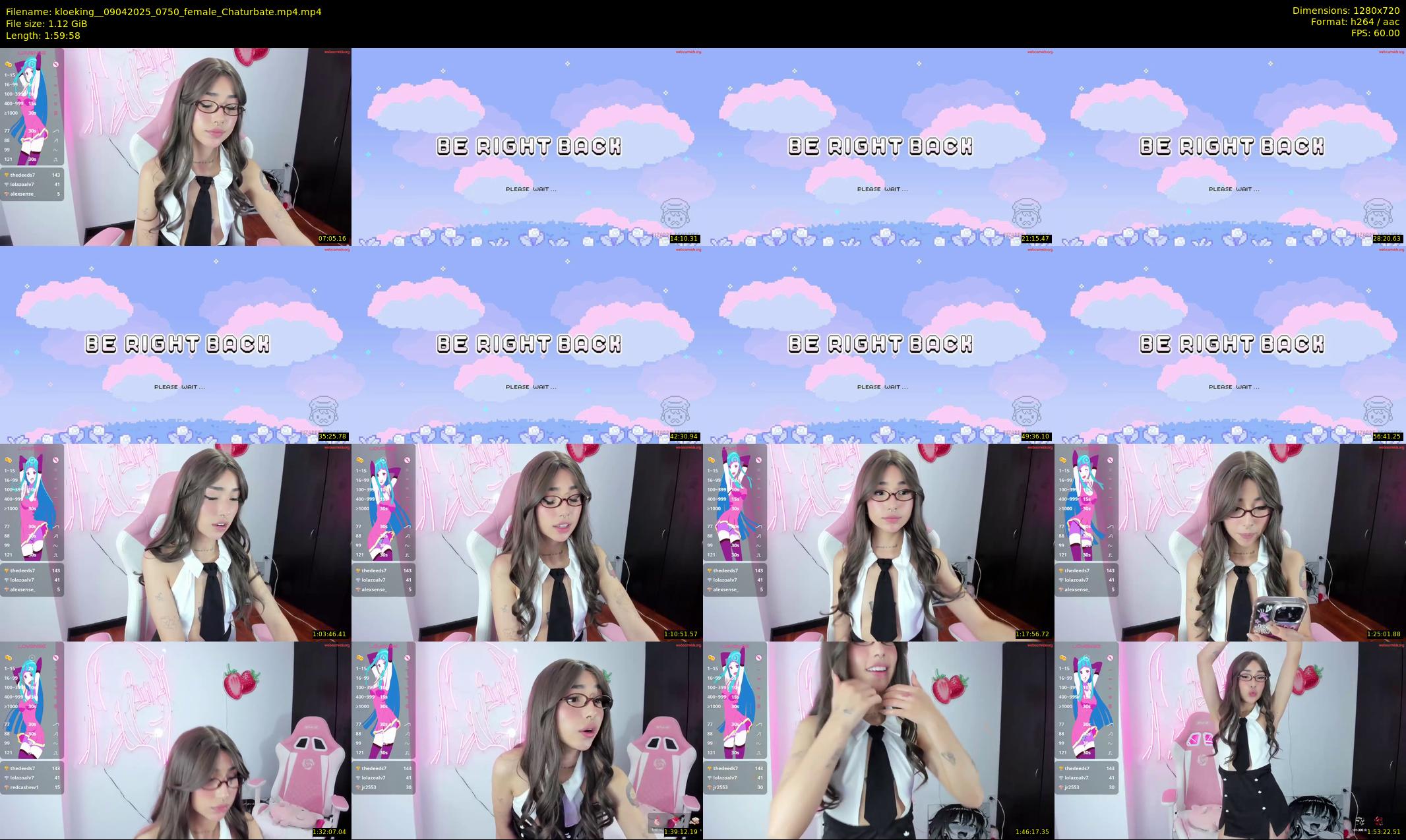 kloeking_ — 120 minute Chaturbate female cam show recording, 720p, Apr 9, 2025