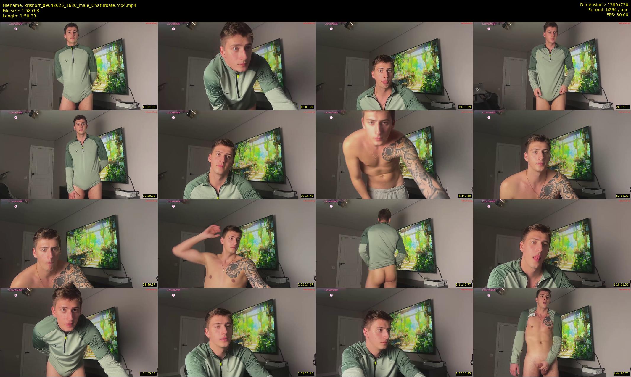 krishort — 111 minute Chaturbate male cam show recording, 720p, Apr 9, 2025