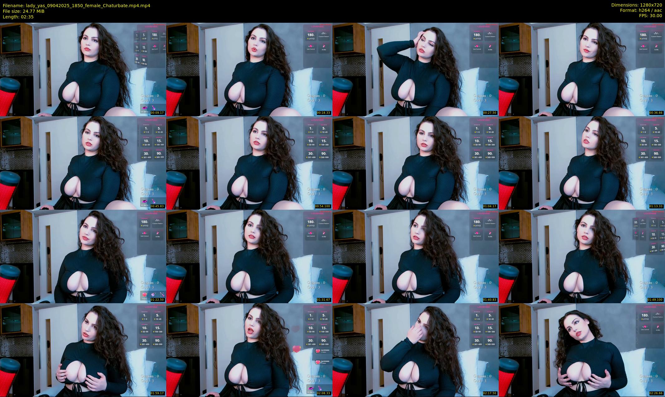lady_yas — 3 minute Chaturbate female cam show recording, 720p, Apr 9, 2025