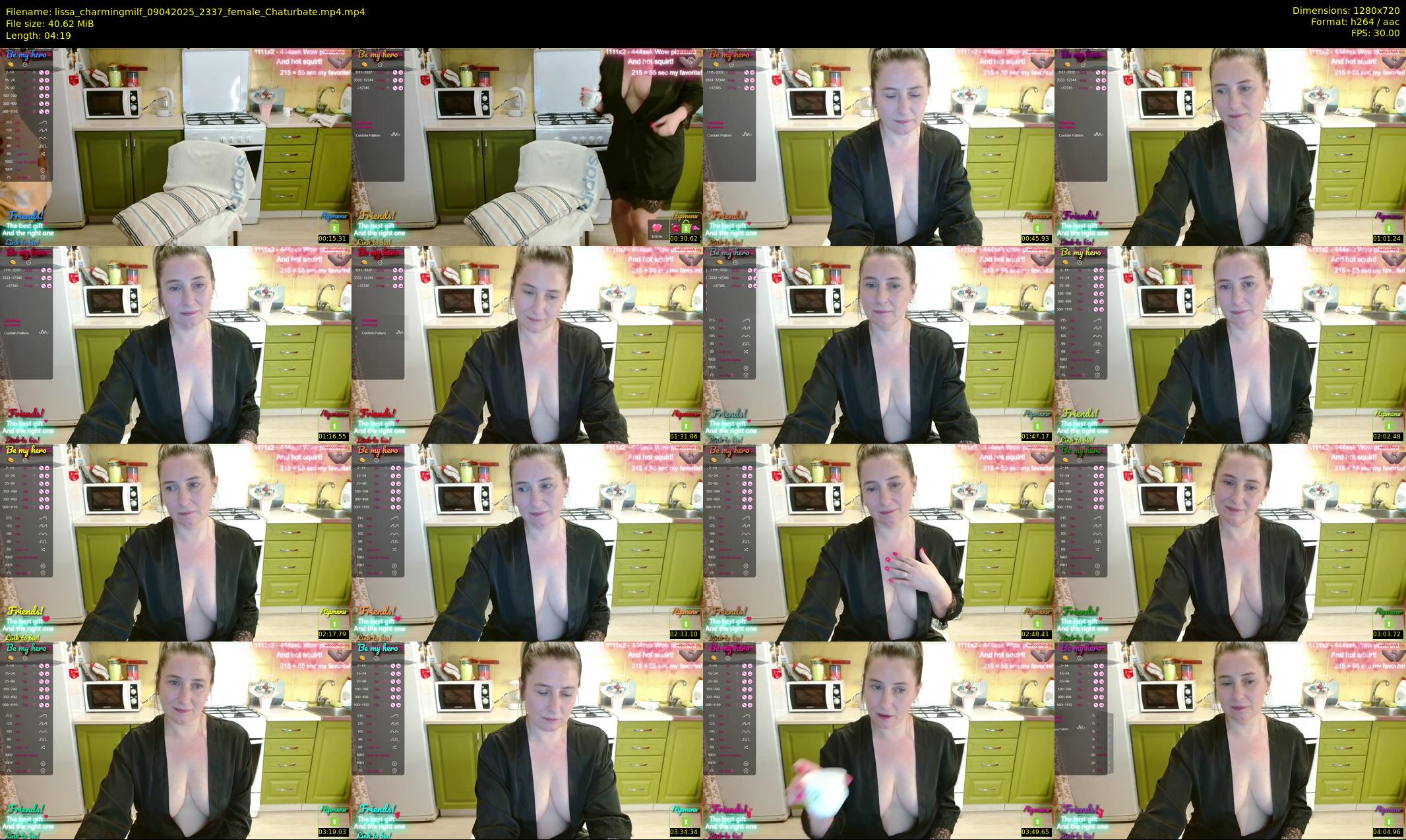lissa_charmingmilf — 5 minute Chaturbate female cam show recording, 720p, Apr 9, 2025