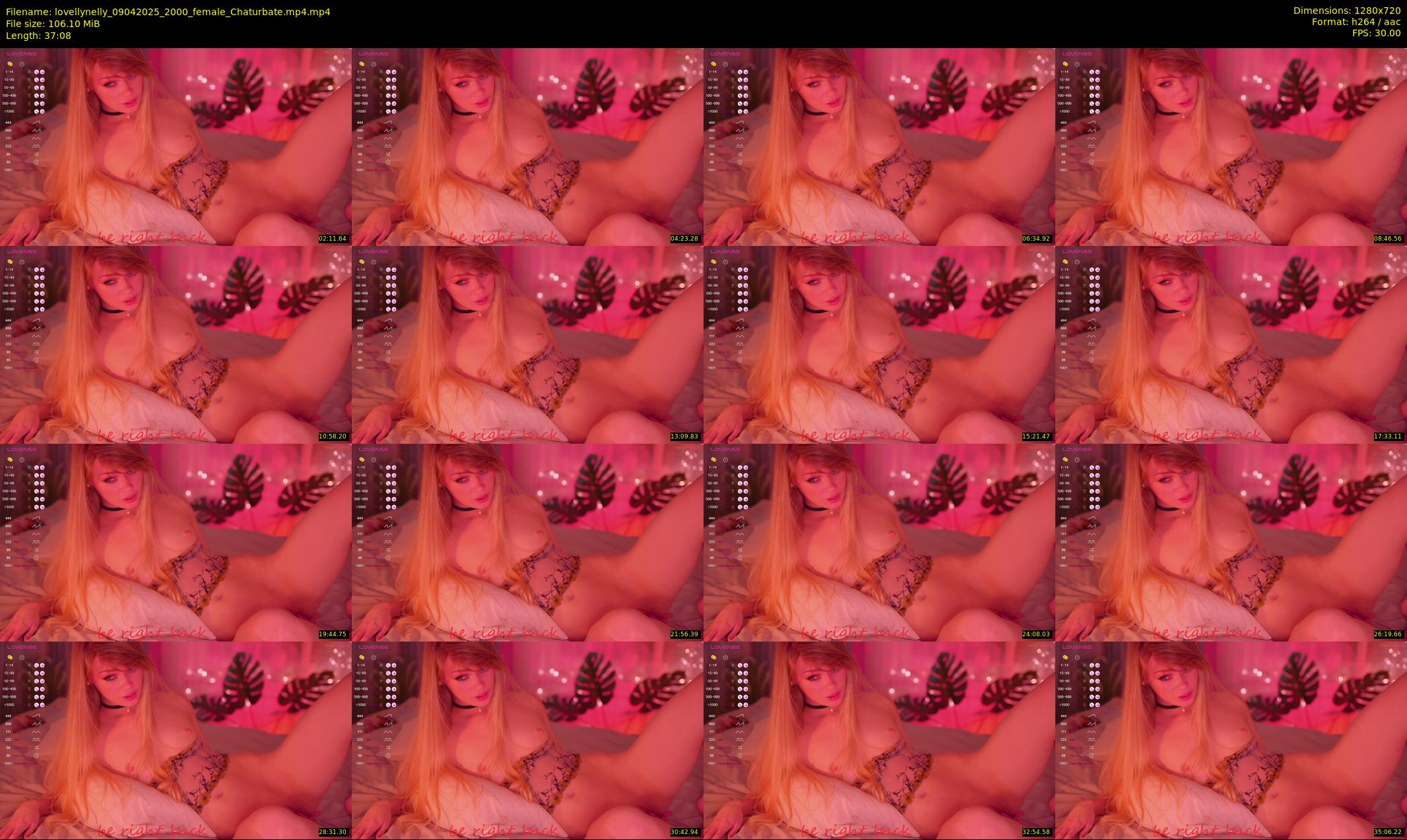 lovellynelly — 38 minute Chaturbate female cam show recording, 720p, Apr 9, 2025