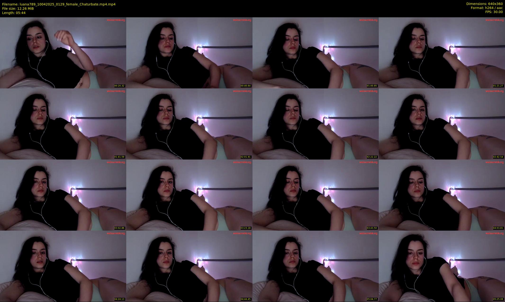 luana789 — 6 minute Chaturbate female cam show recording, 360p, Apr 10, 2025