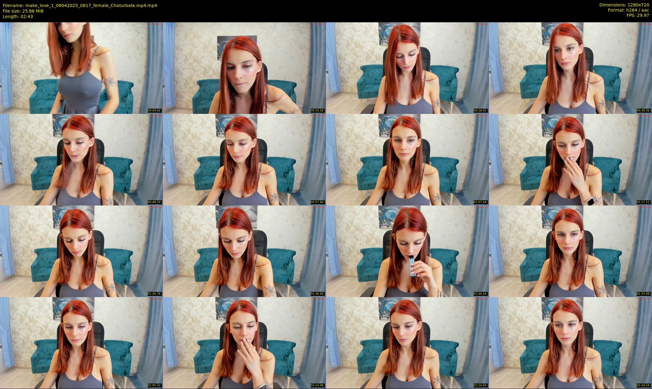 make_love_1 — 3 minute Chaturbate female cam show recording, 720p, Apr 9, 2025
