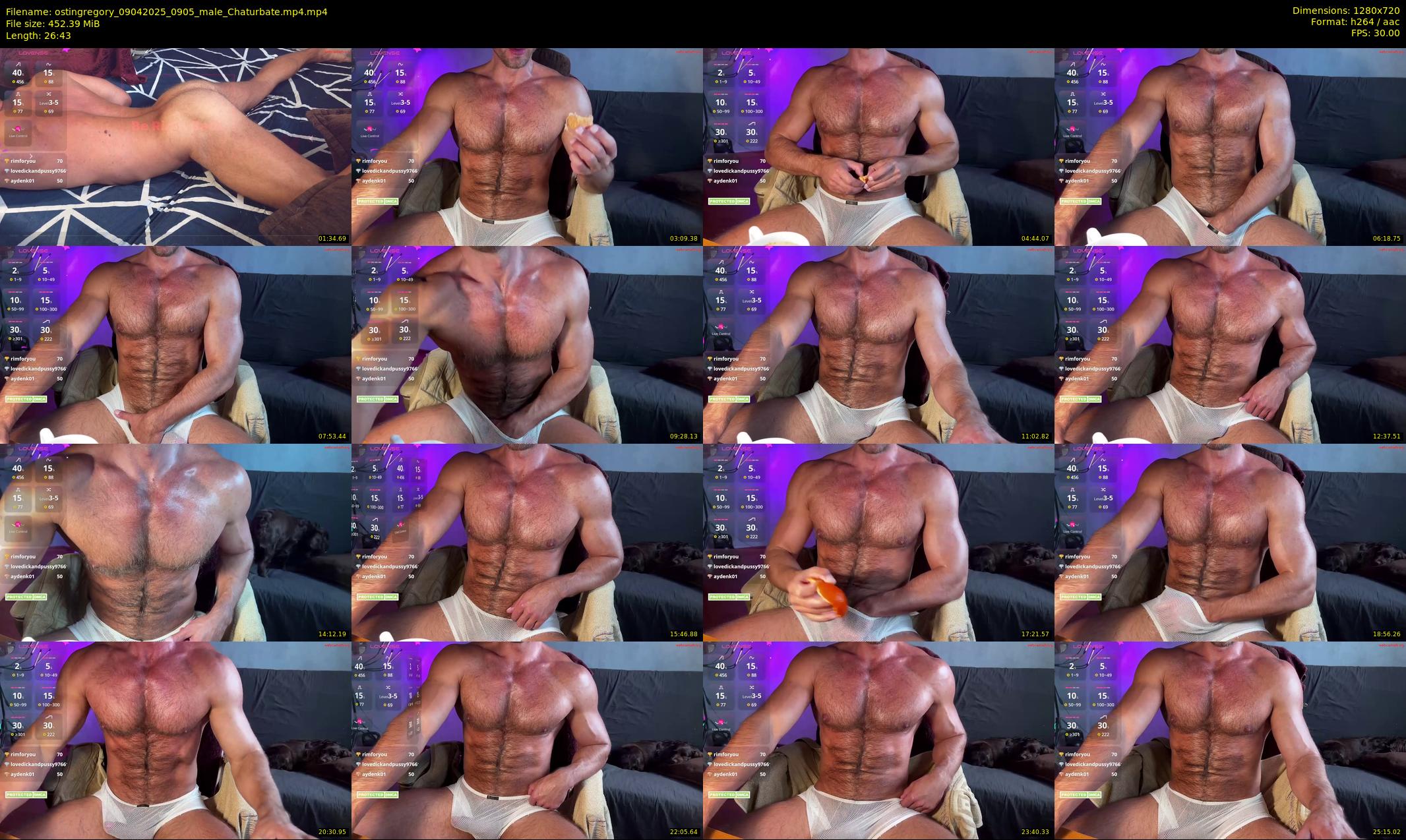ostingregory — 27 minute Chaturbate male cam show recording, 720p, Apr 9, 2025