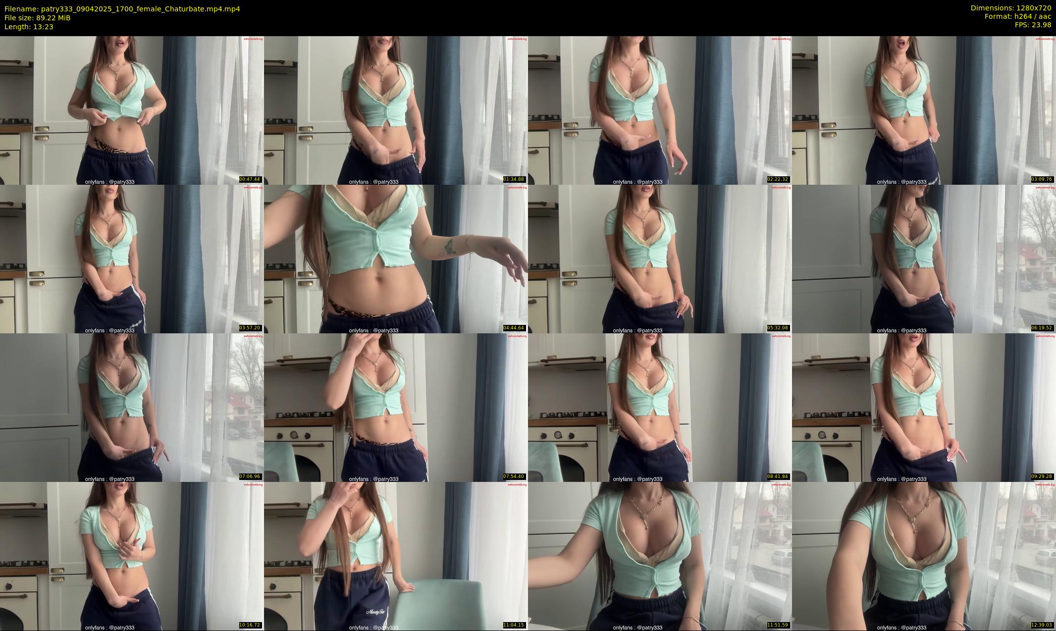 patry333 — 14 minute Chaturbate female cam show recording, 720p, Apr 9, 2025
