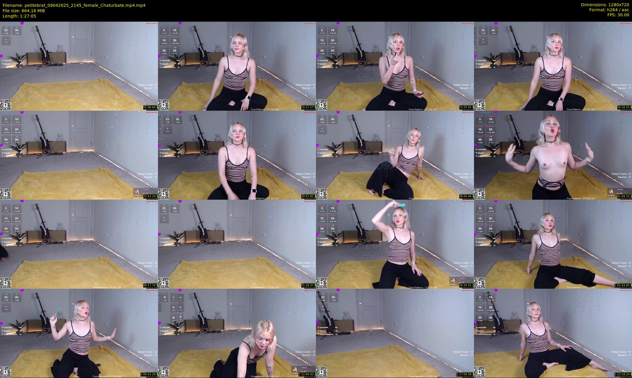petitebrat — 88 minute Chaturbate female cam show recording, 720p, Apr 9, 2025