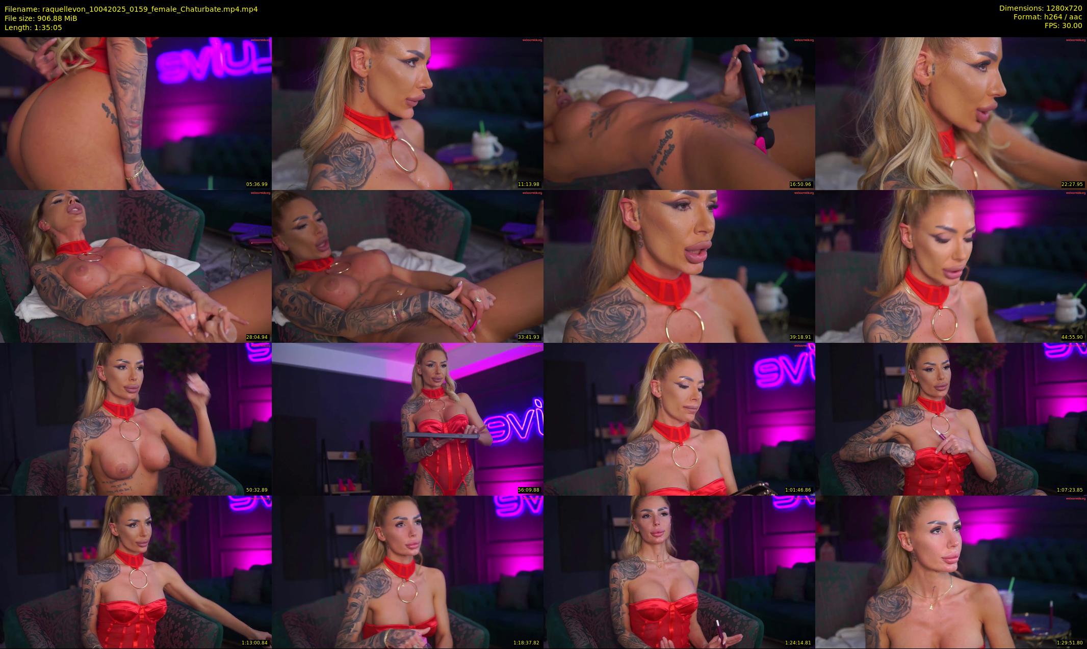 raquellevon — 96 minute Chaturbate female cam show recording, 720p, Apr 10, 2025