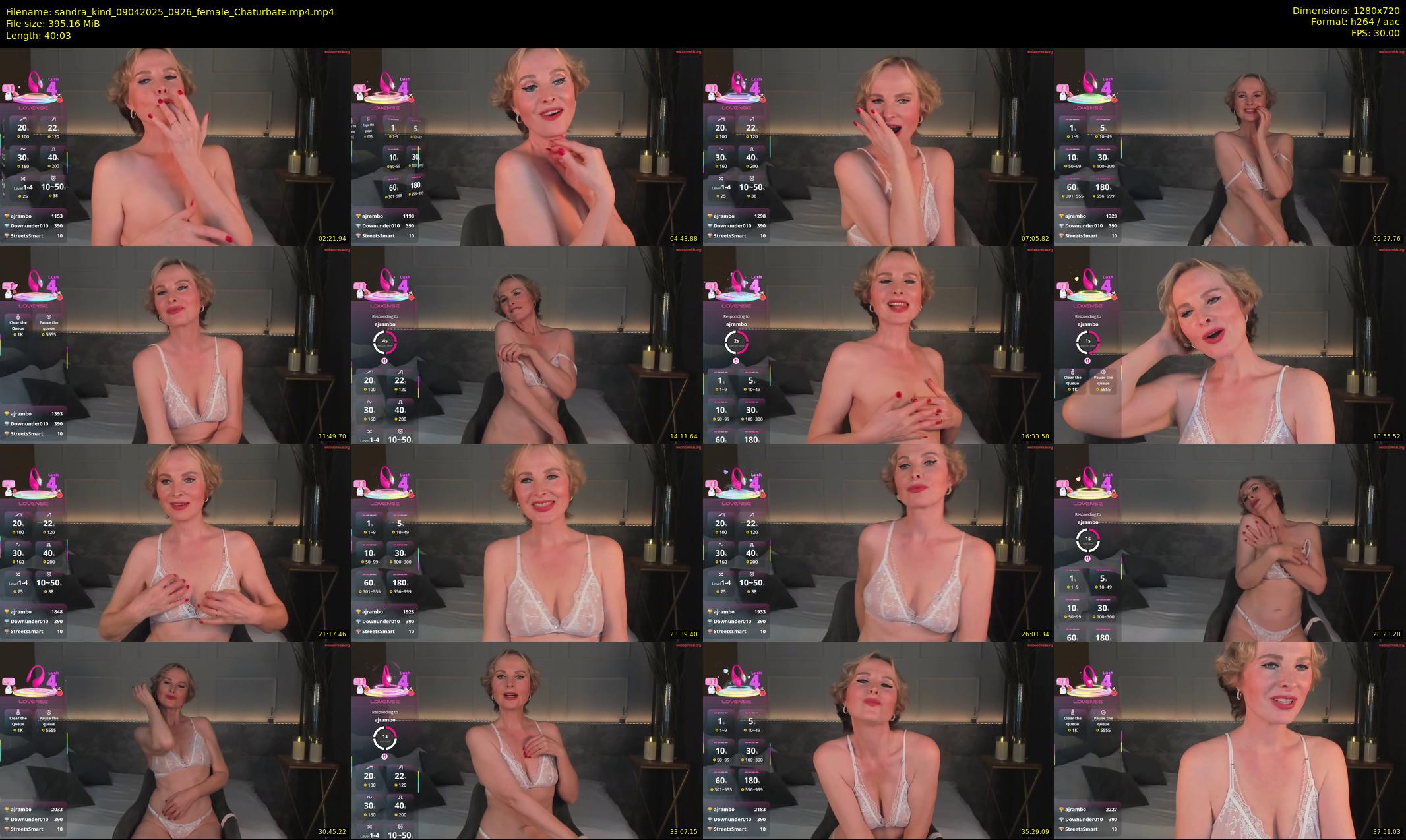 sandra_kind — 41 minute Chaturbate female cam show recording, 720p, Apr 9, 2025