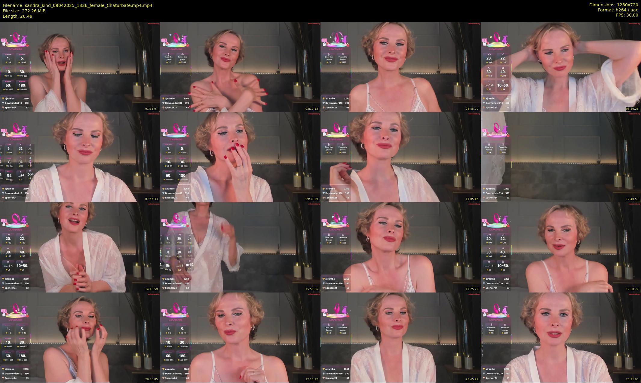 sandra_kind — 27 minute Chaturbate female cam show recording, 720p, Apr 9, 2025