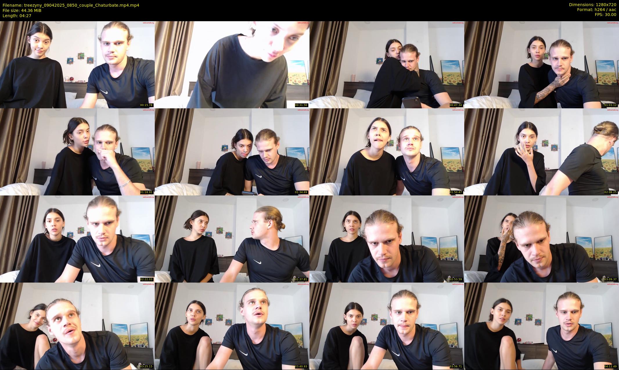 treezyny — 5 minute Chaturbate couple cam show recording, 720p, Apr 9, 2025