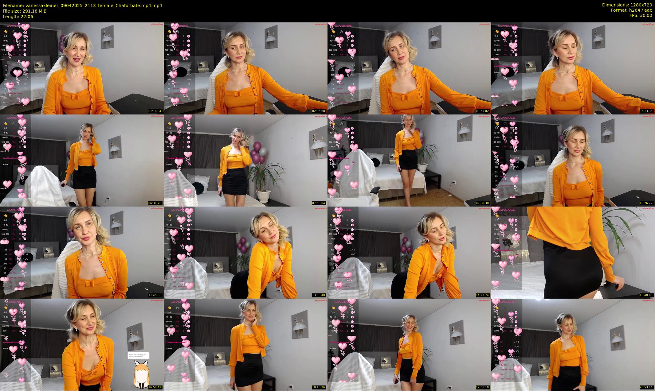 vanessakleiner — 23 minute Chaturbate female cam show recording, 720p, Apr 9, 2025