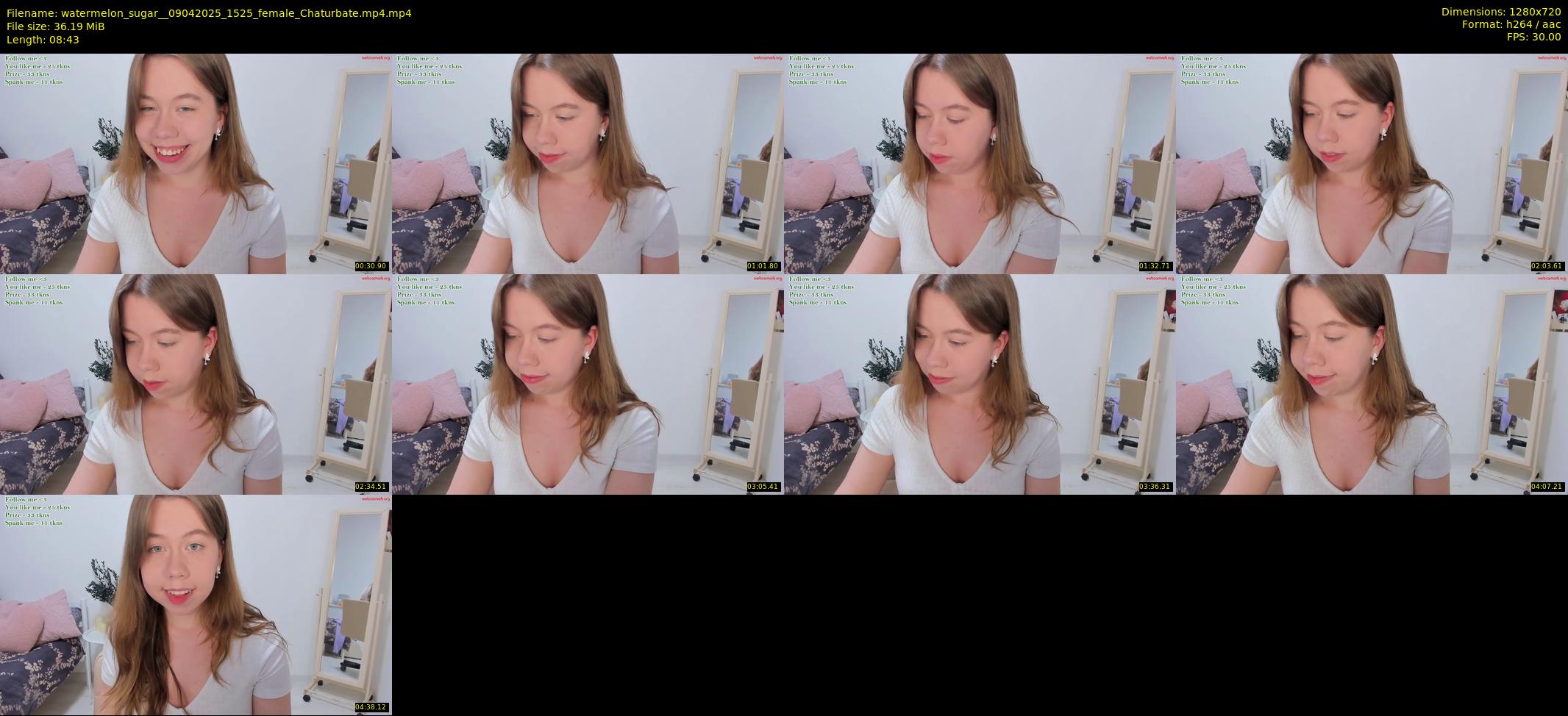 watermelon_sugar_ — 9 minute Chaturbate female cam show recording, 720p, Apr 9, 2025