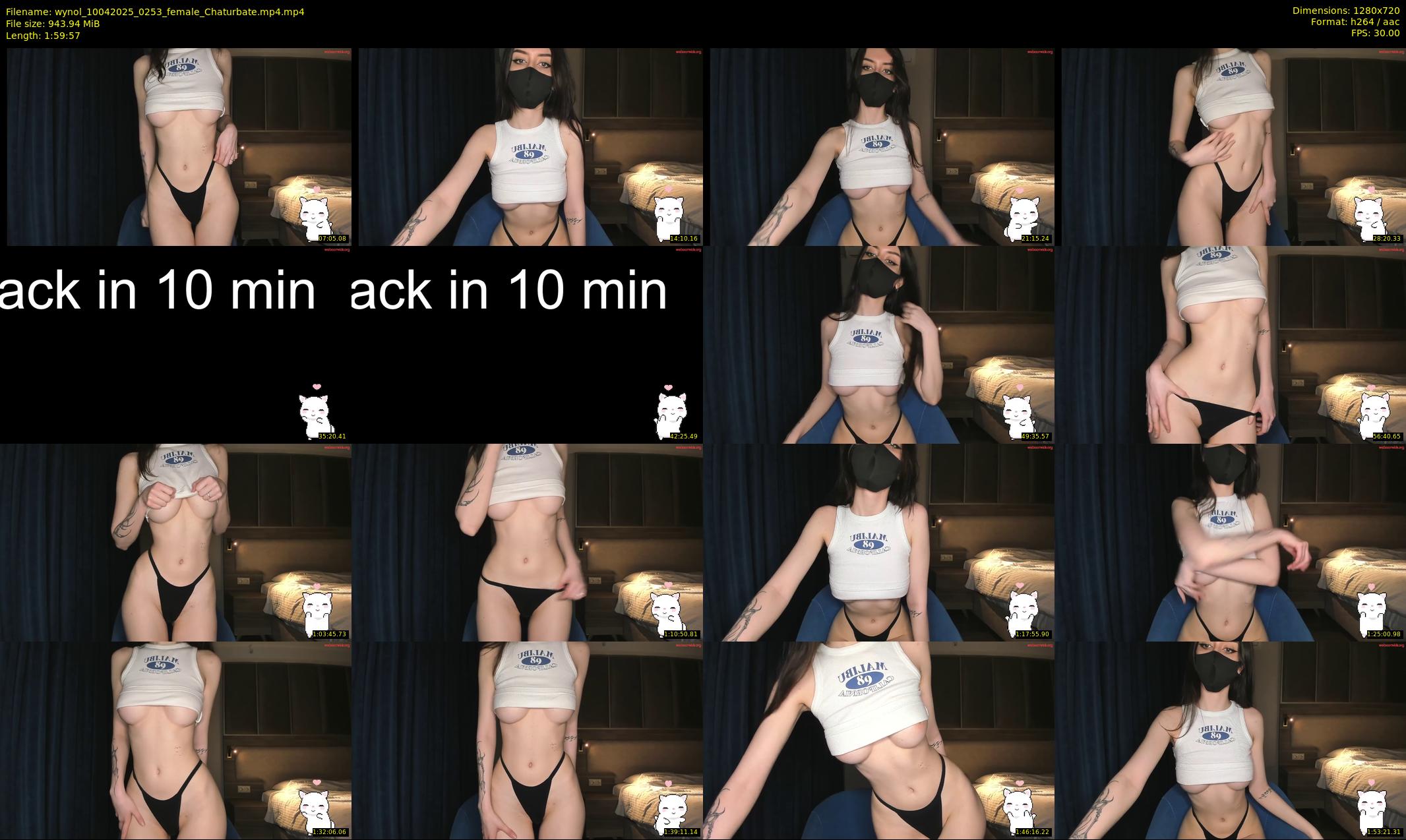 wynol — 120 minute Chaturbate female cam show recording, 720p, Apr 10, 2025