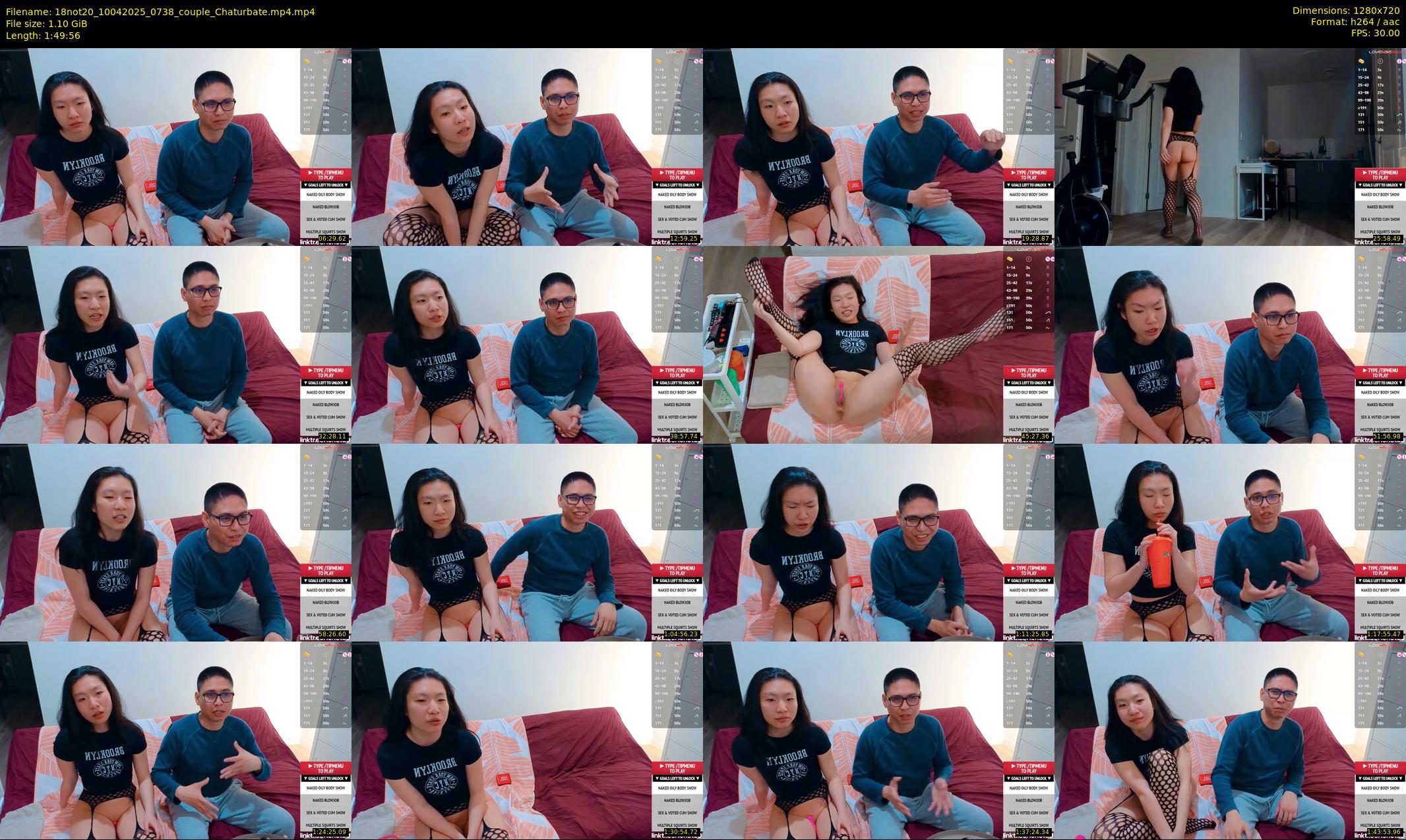 18not20 — 110 minute Chaturbate couple cam show recording, 720p, Apr 10, 2025