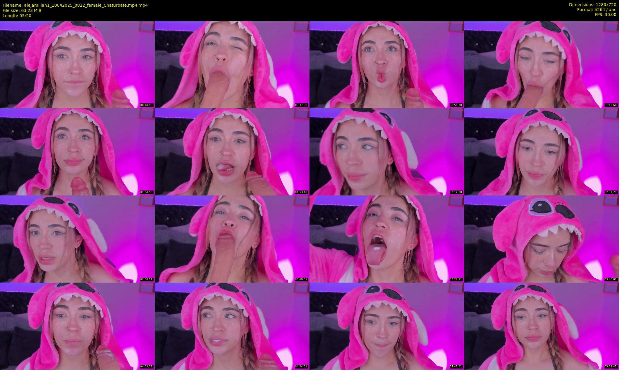alejamillan1 — 6 minute Chaturbate female cam show recording, 720p, Apr 10, 2025