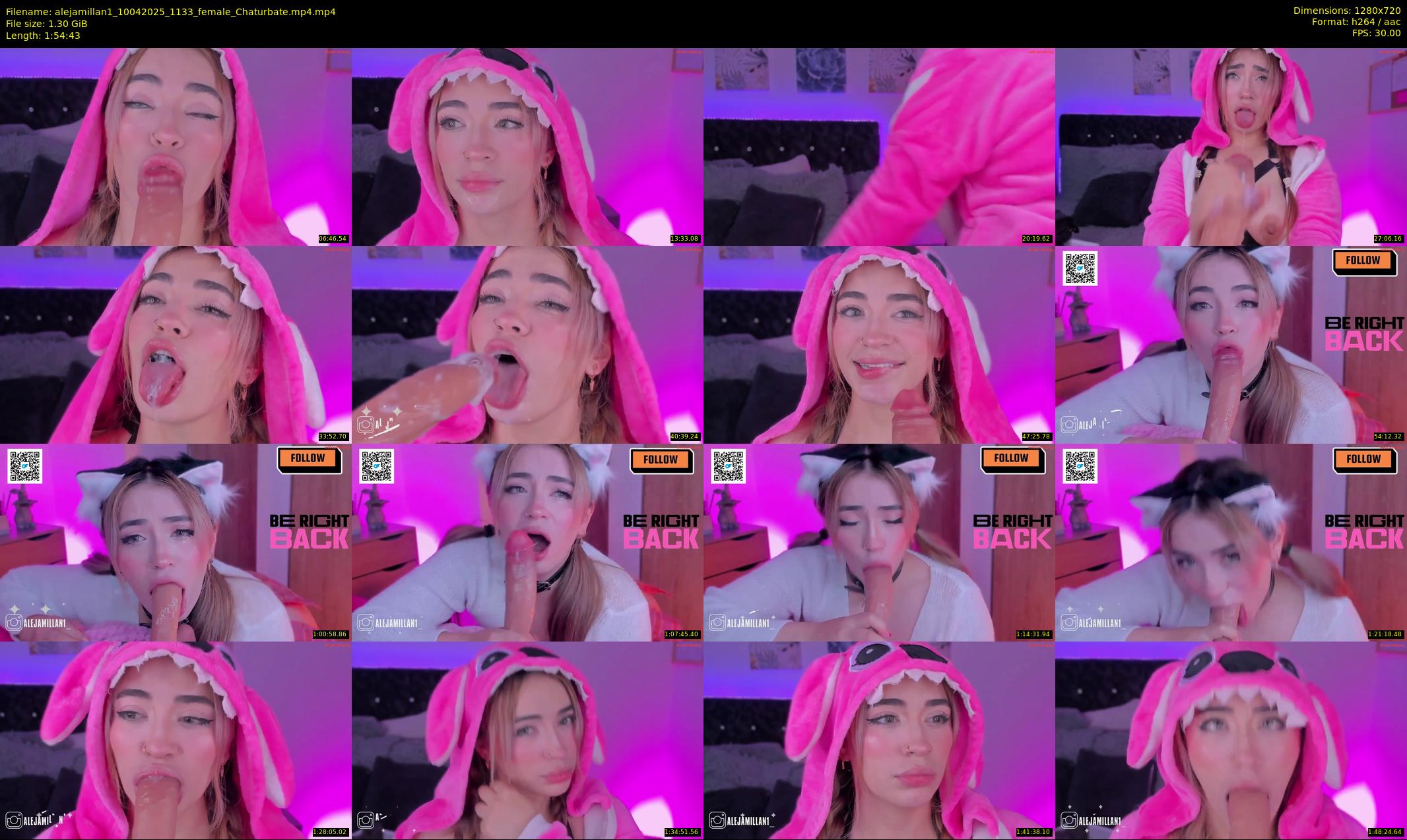 alejamillan1 — 115 minute Chaturbate female cam show recording, 720p, Apr 10, 2025