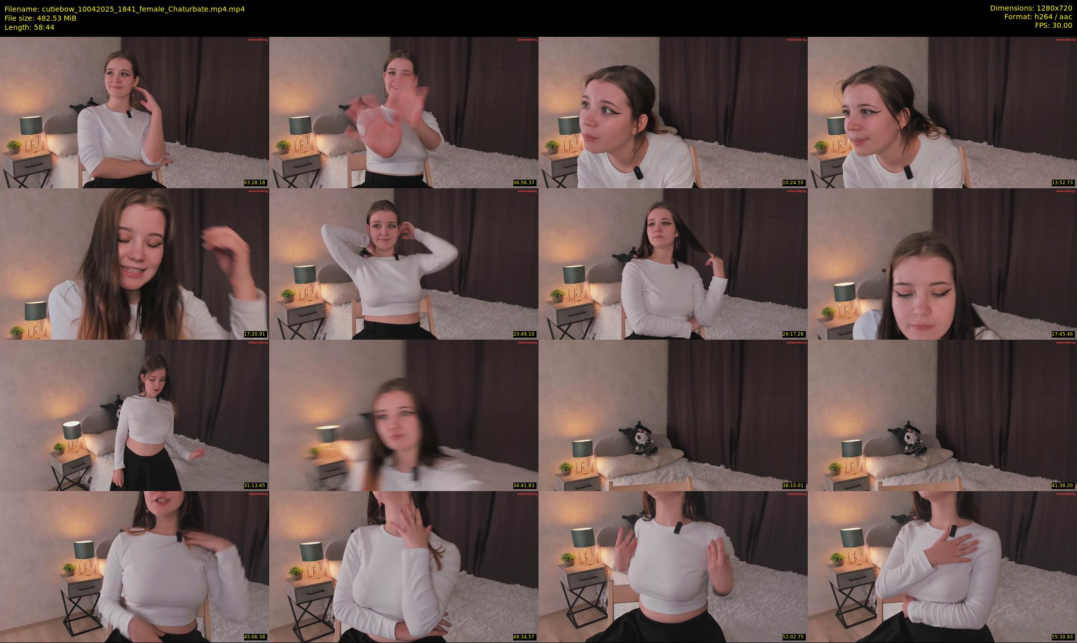 cutiebow — 59 minute Chaturbate female cam show recording, 720p, Apr 10, 2025