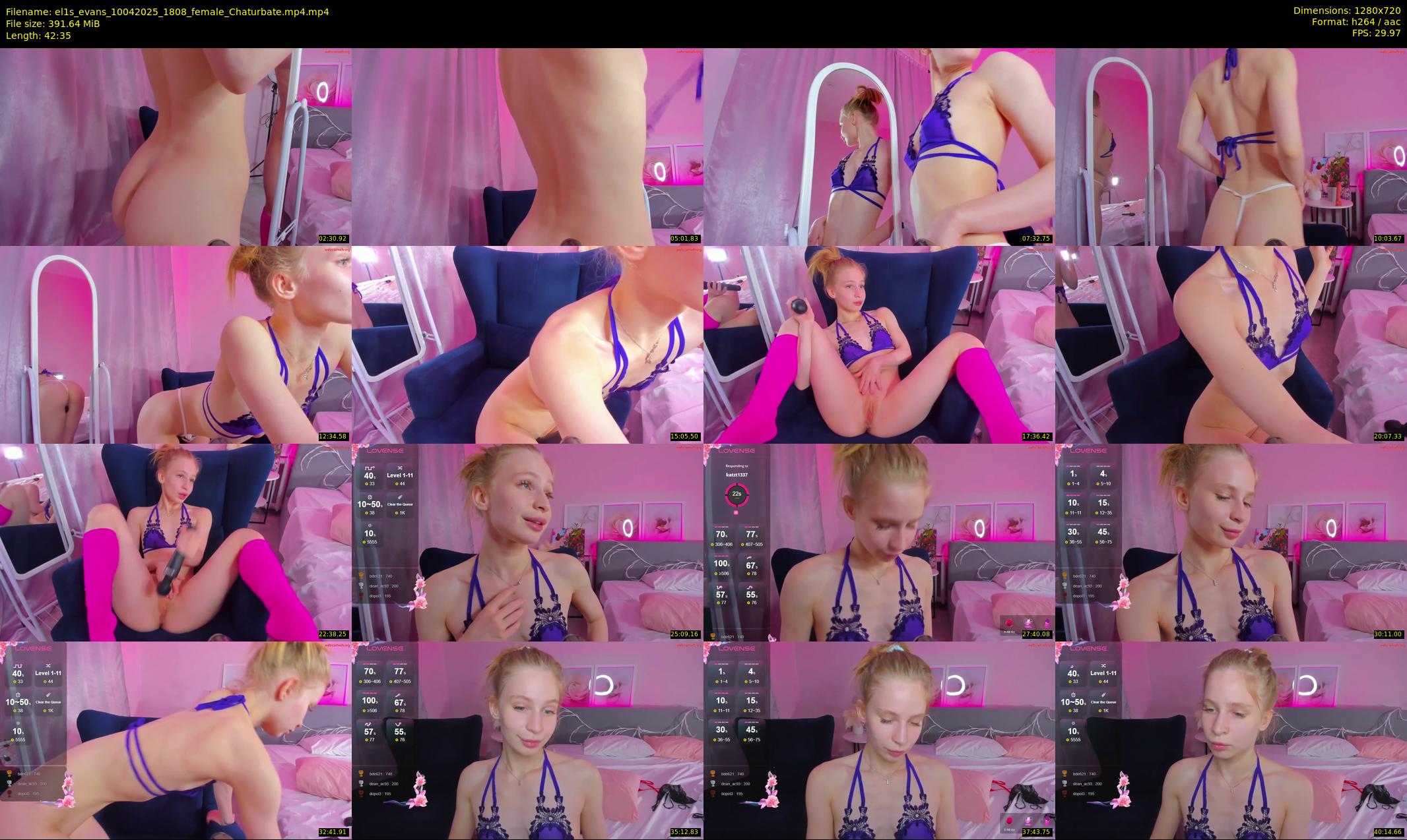 el1s_evans — 43 minute Chaturbate female cam show recording, 720p, Apr 10, 2025