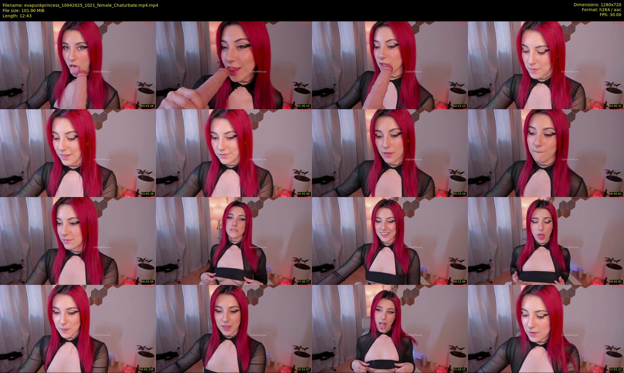 evapunkprincess — 13 minute Chaturbate female cam show recording, 720p, Apr 10, 2025