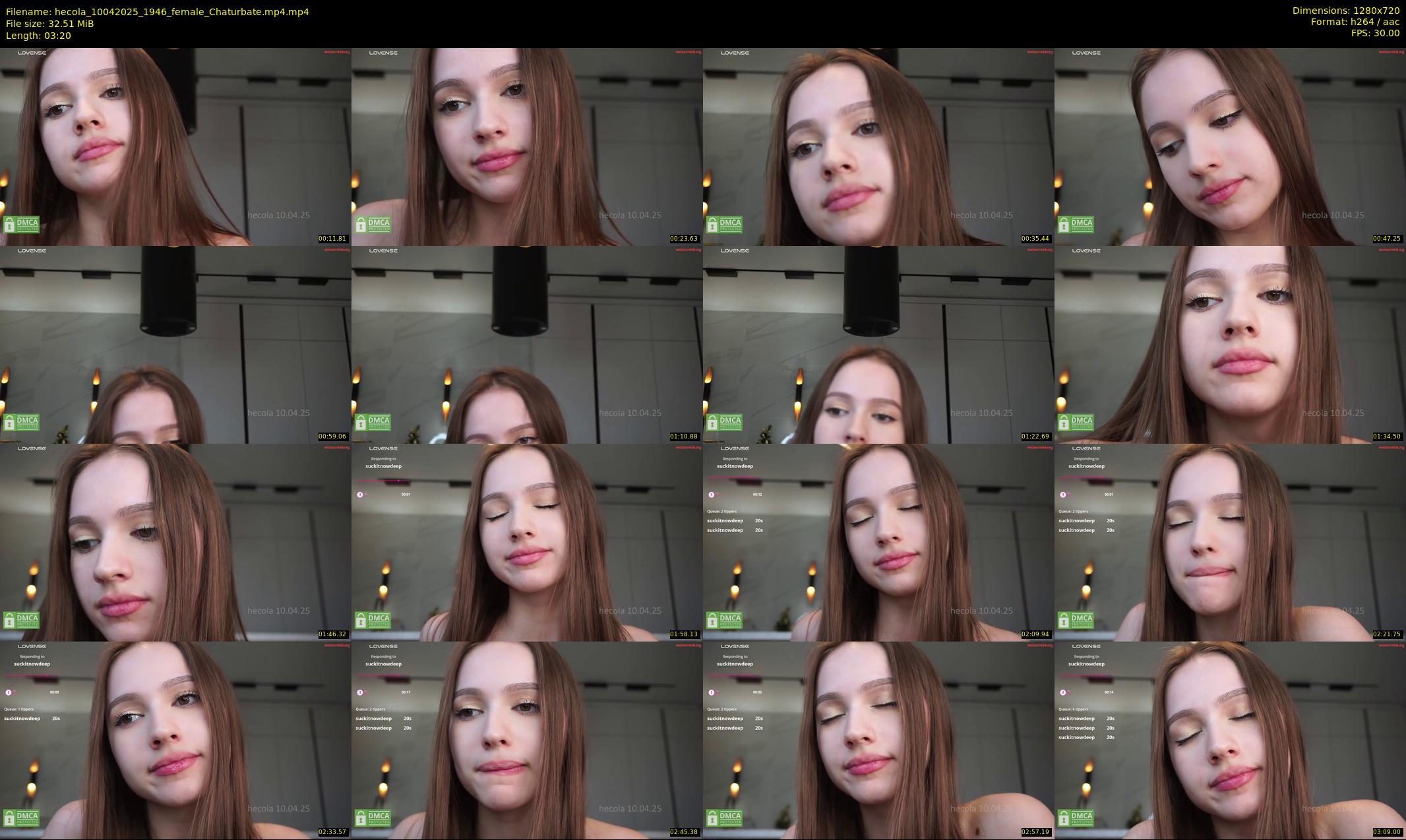 hecola — 4 minute Chaturbate female cam show recording, 720p, Apr 10, 2025