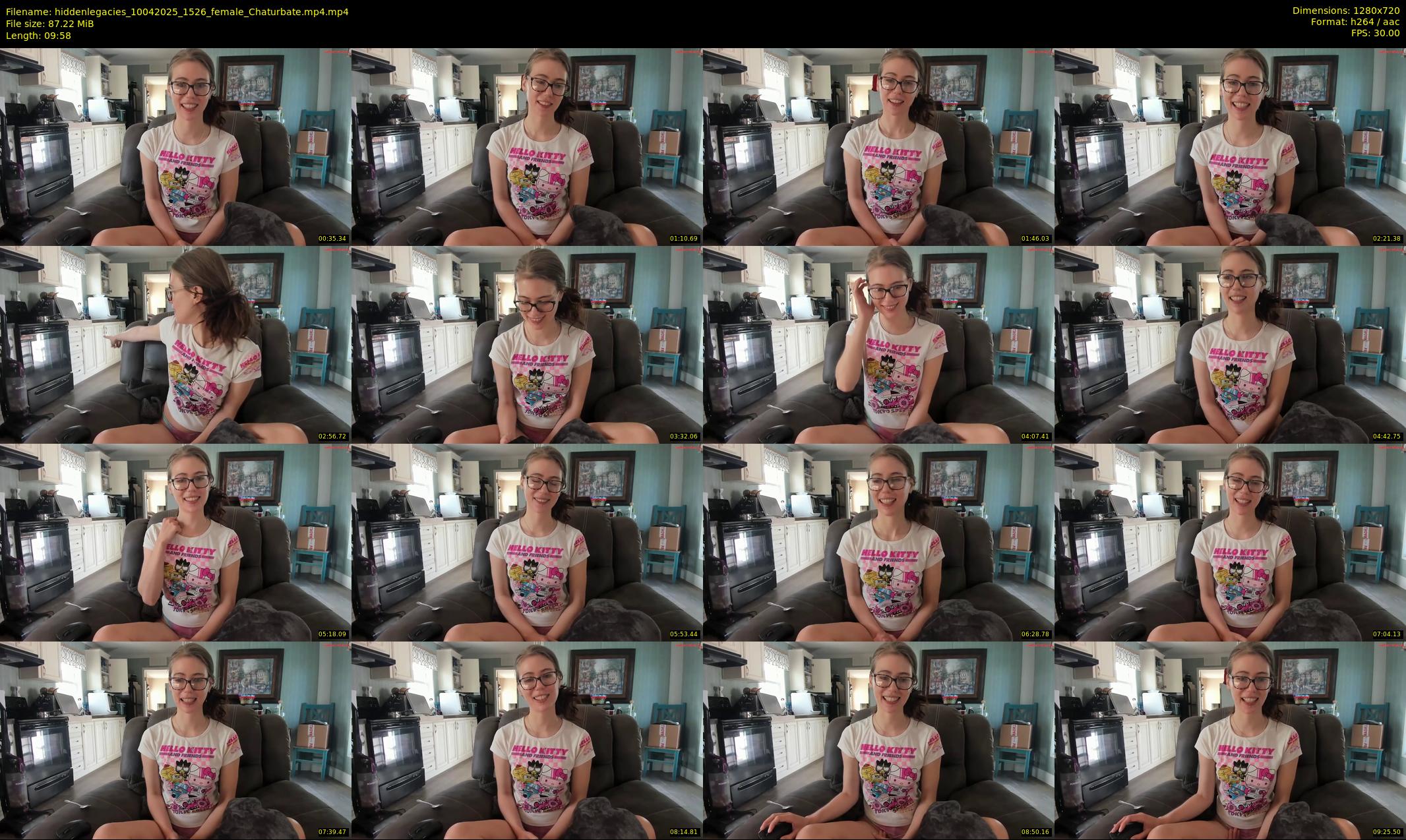 hiddenlegacies — 10 minute Chaturbate female cam show recording, 720p, Apr 10, 2025