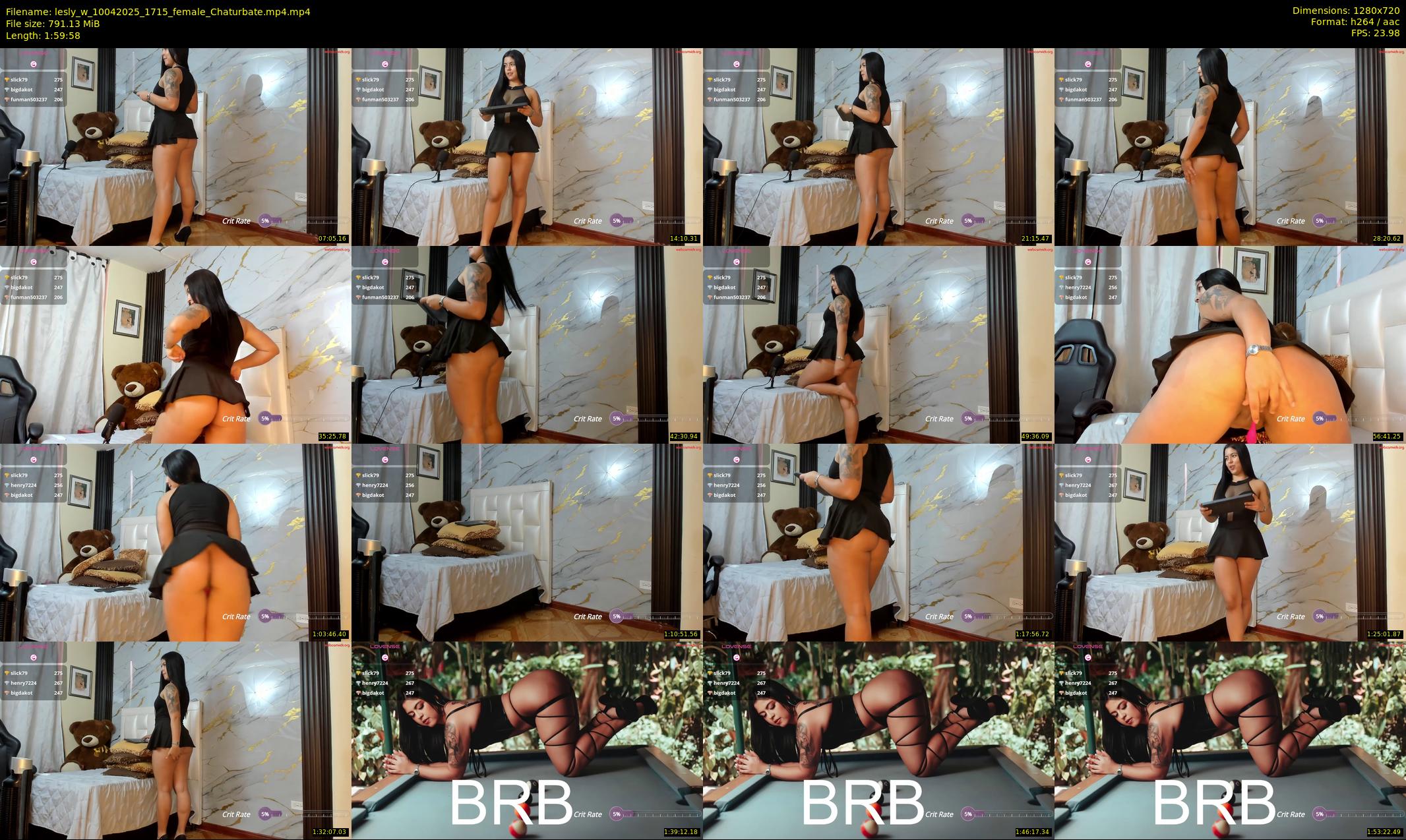 lesly_w — 120 minute Chaturbate female cam show recording, 720p, Apr 10, 2025