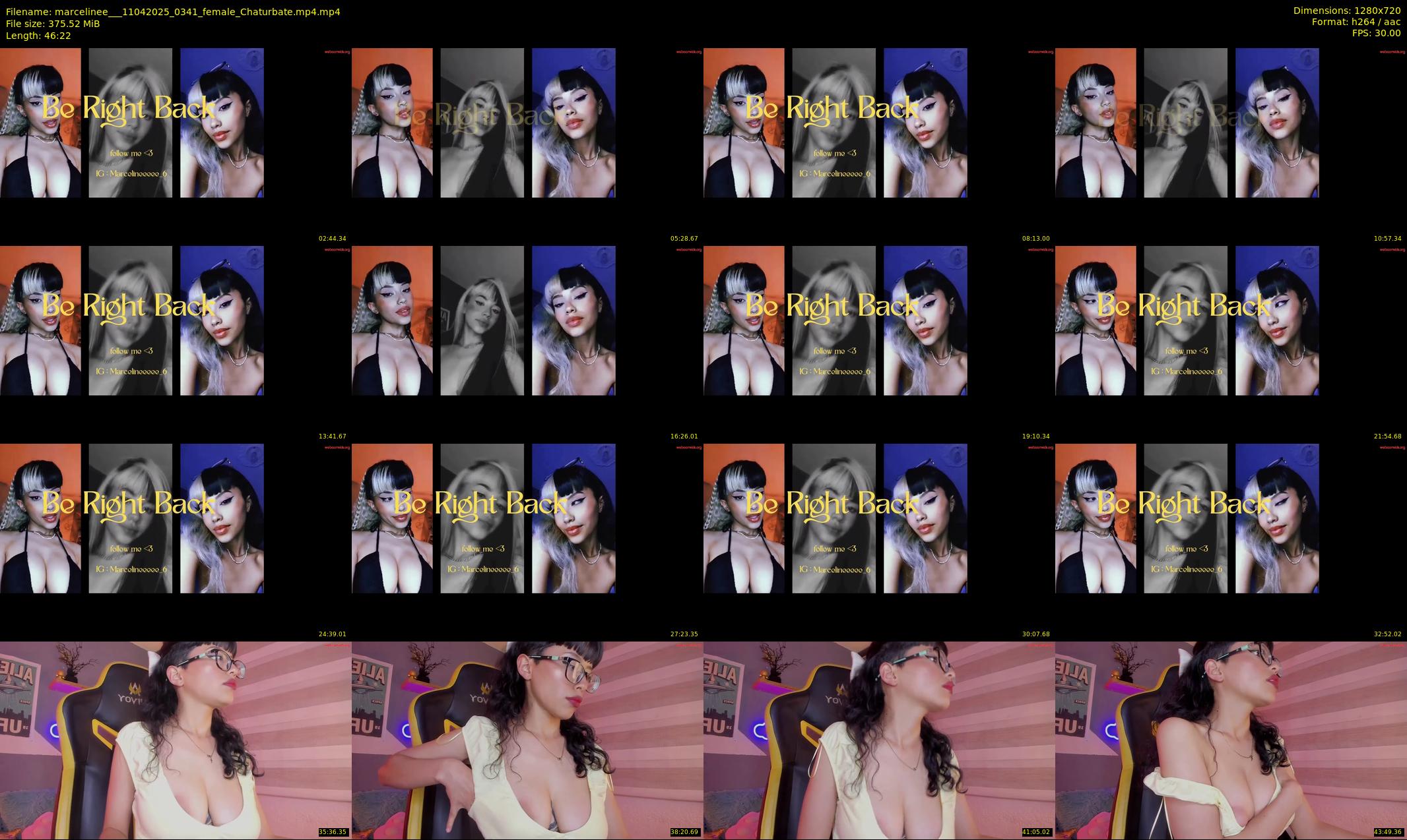 marcelinee__ — 47 minute Chaturbate female cam show recording, 720p, Apr 11, 2025