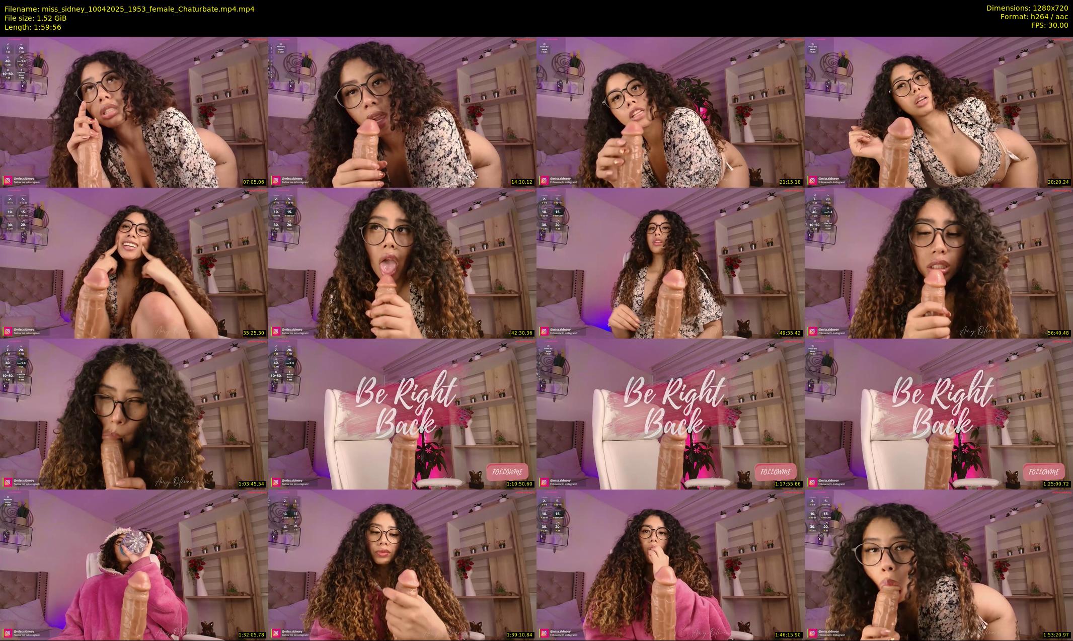 miss_sidney — 120 minute Chaturbate female cam show recording, 720p, Apr 10, 2025