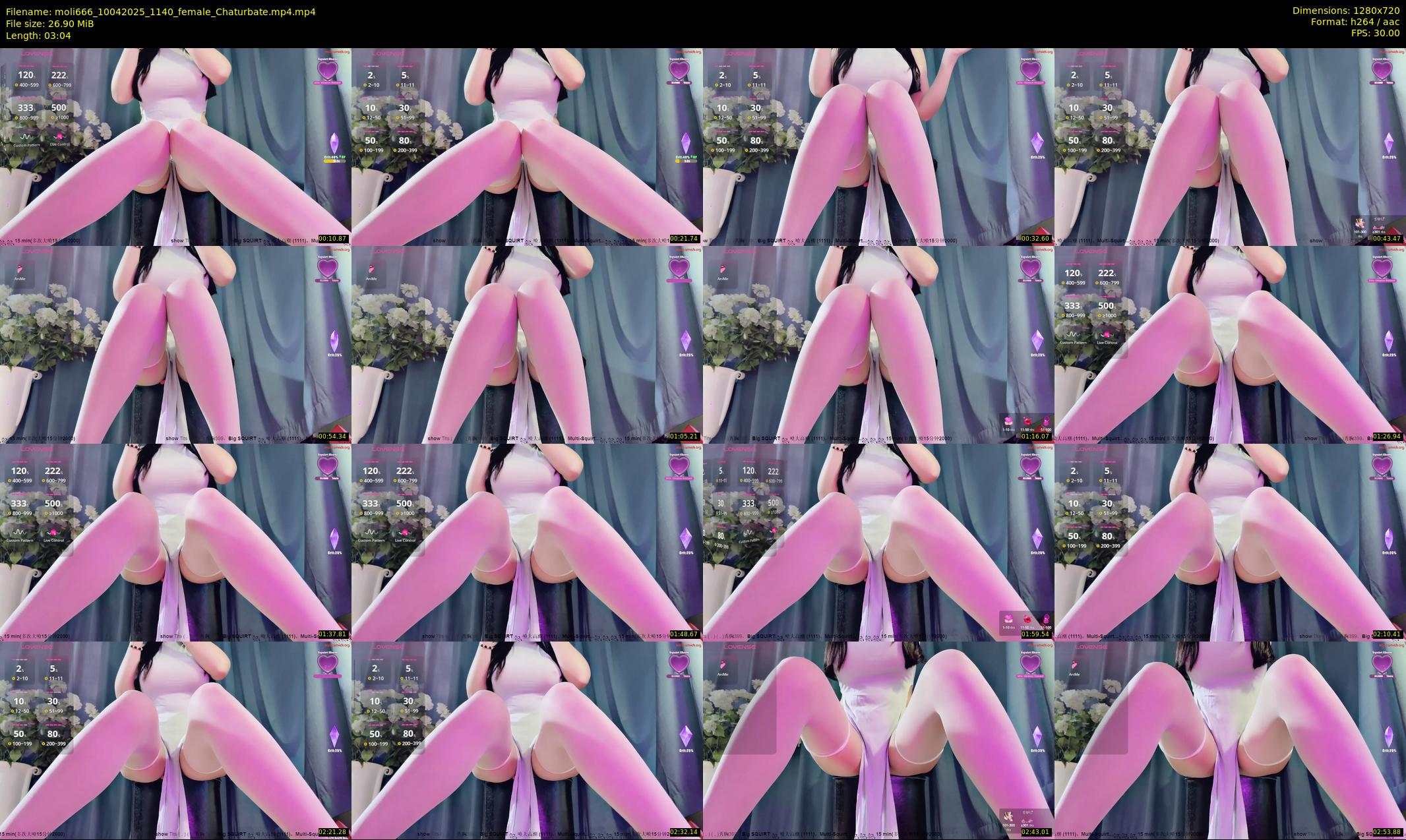 moli666 — 4 minute Chaturbate female cam show recording, 720p, Apr 10, 2025