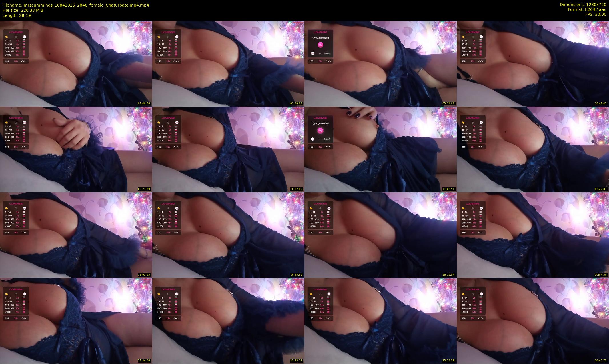 mrscummings — 29 minute Chaturbate female cam show recording, 720p, Apr 10, 2025