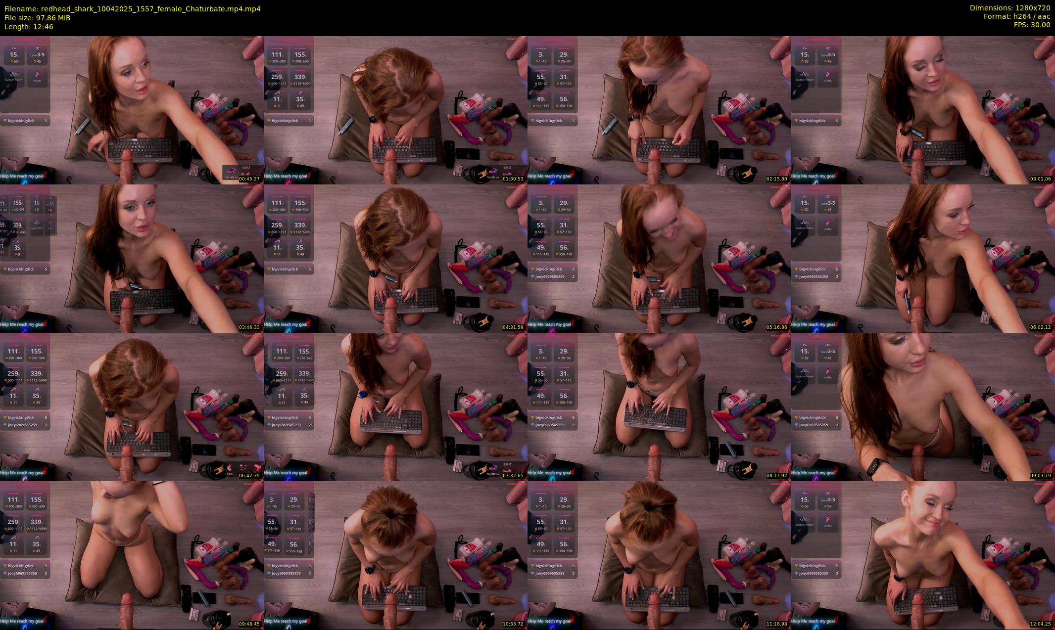 redhead_shark — 13 minute Chaturbate female cam show recording, 720p, Apr 10, 2025