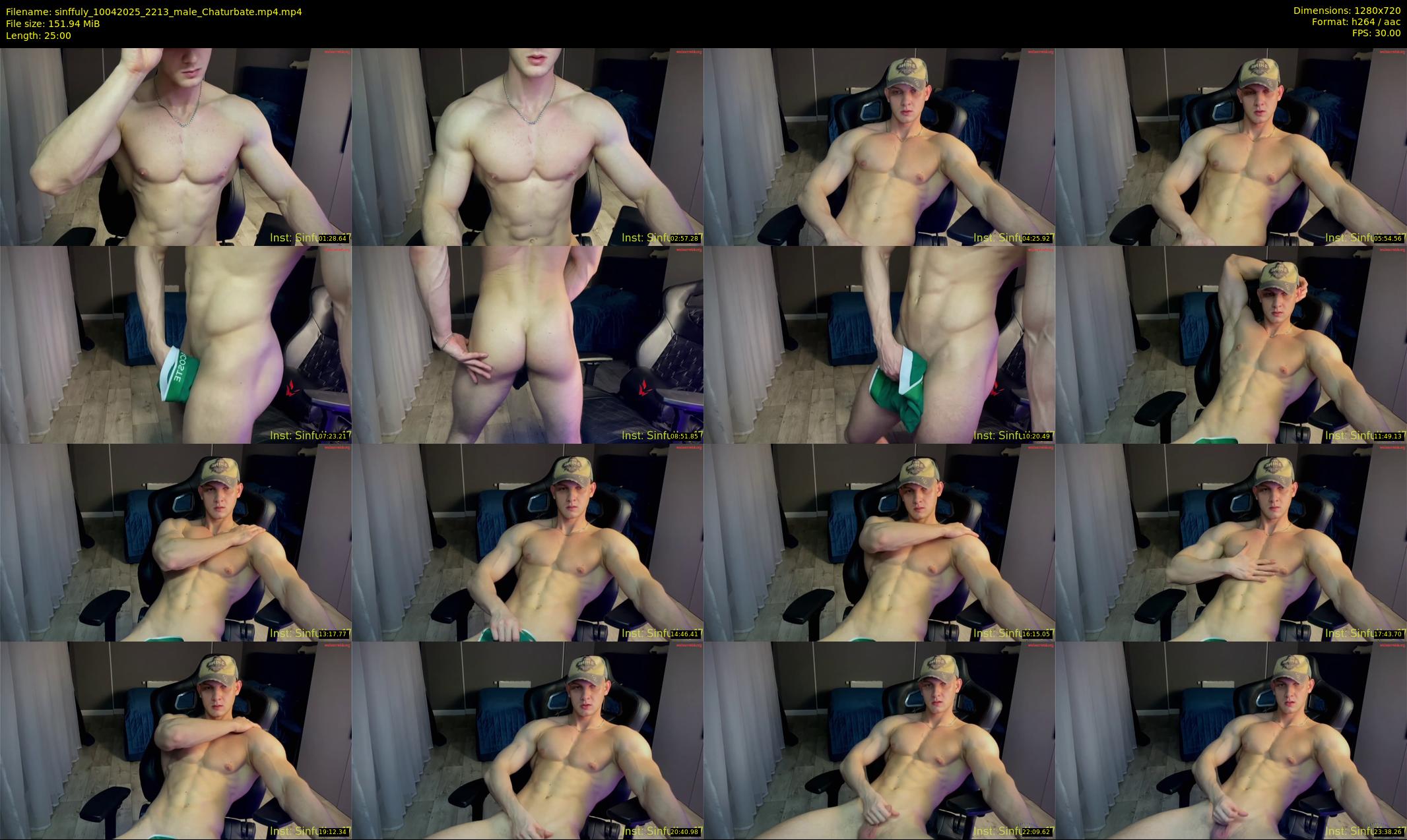 sinffuly — 25 minute Chaturbate male cam show recording, 720p, Apr 10, 2025