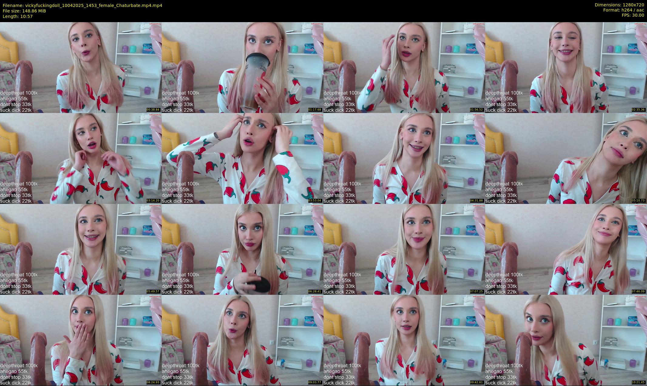 vickyfuckingdoll — 11 minute Chaturbate female cam show recording, 720p, Apr 10, 2025