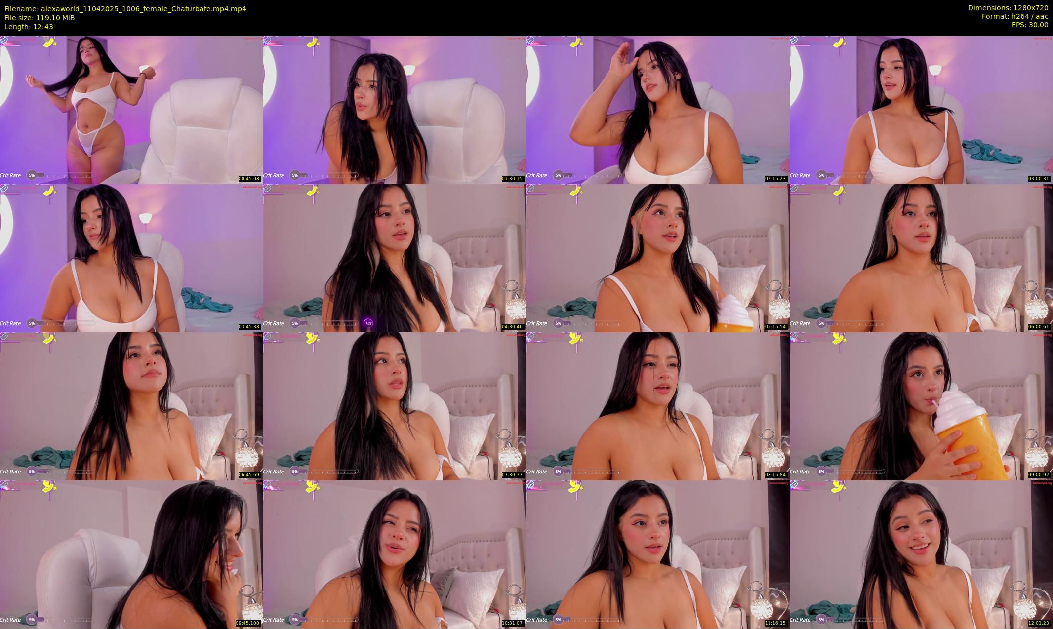 alexaworld — 13 minute Chaturbate female cam show recording, 720p, Apr 11, 2025