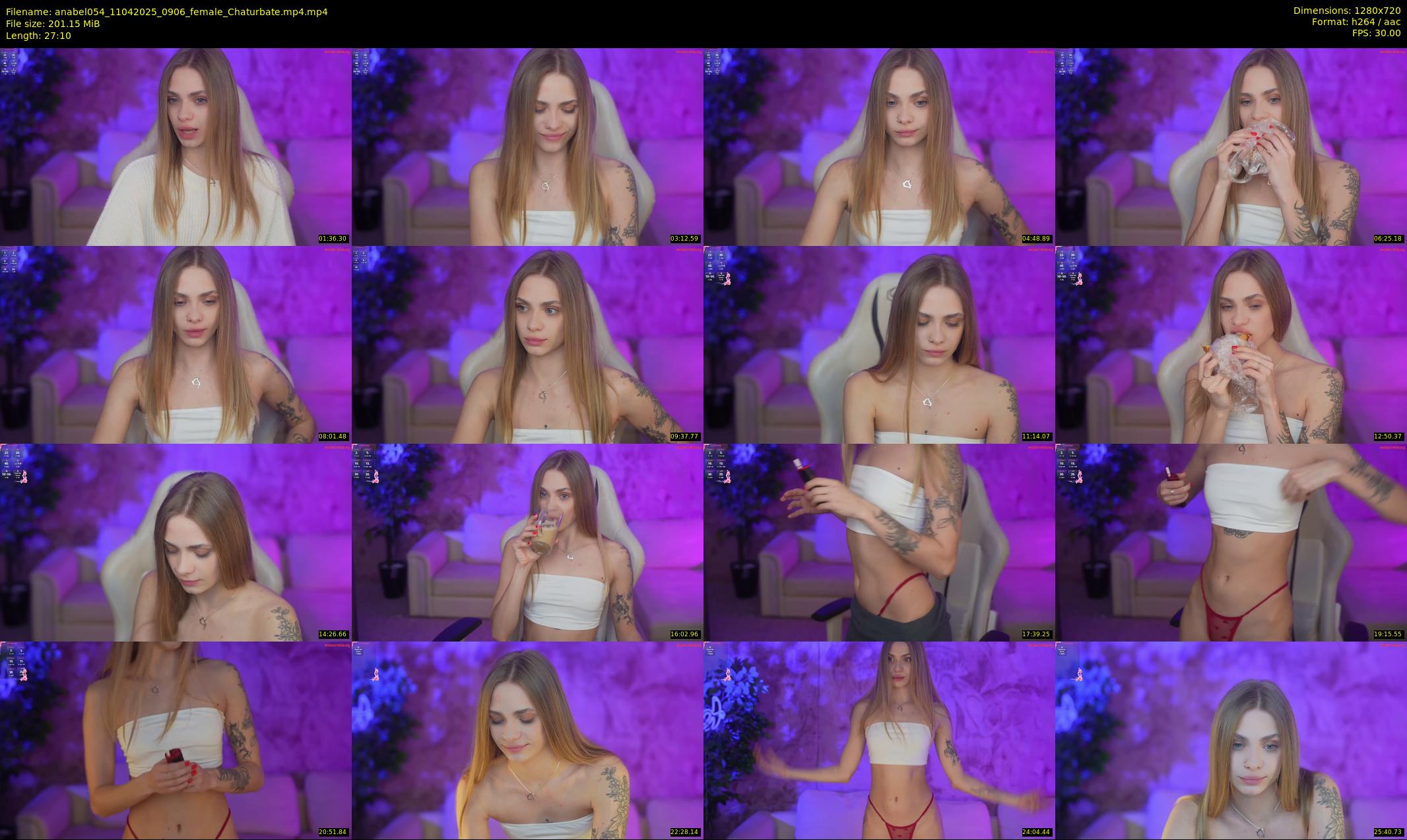 anabel054 — 28 minute Chaturbate female cam show recording, 720p, Apr 11, 2025