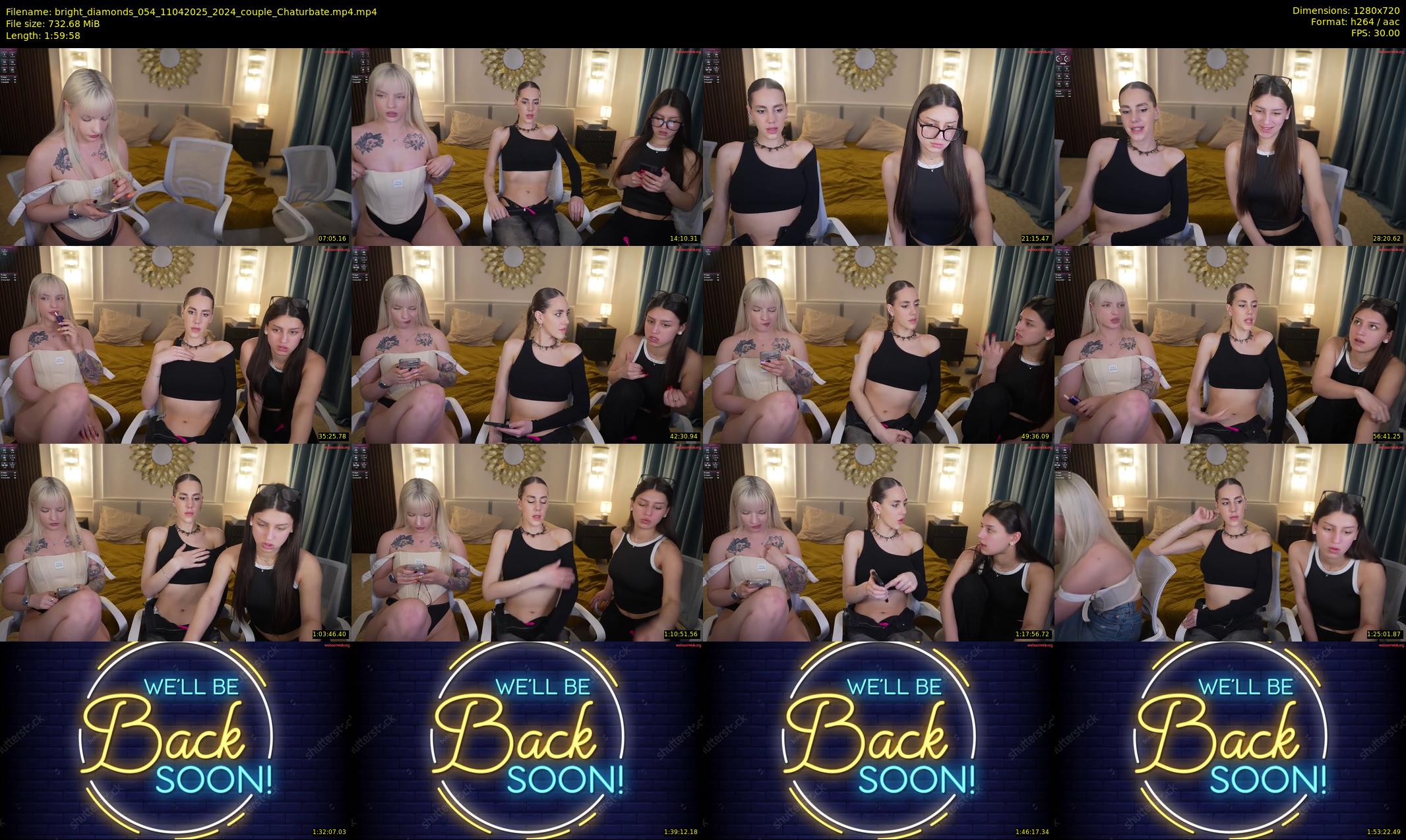 bright_diamonds_054 — 120 minute Chaturbate couple cam show recording, 720p, Apr 11, 2025