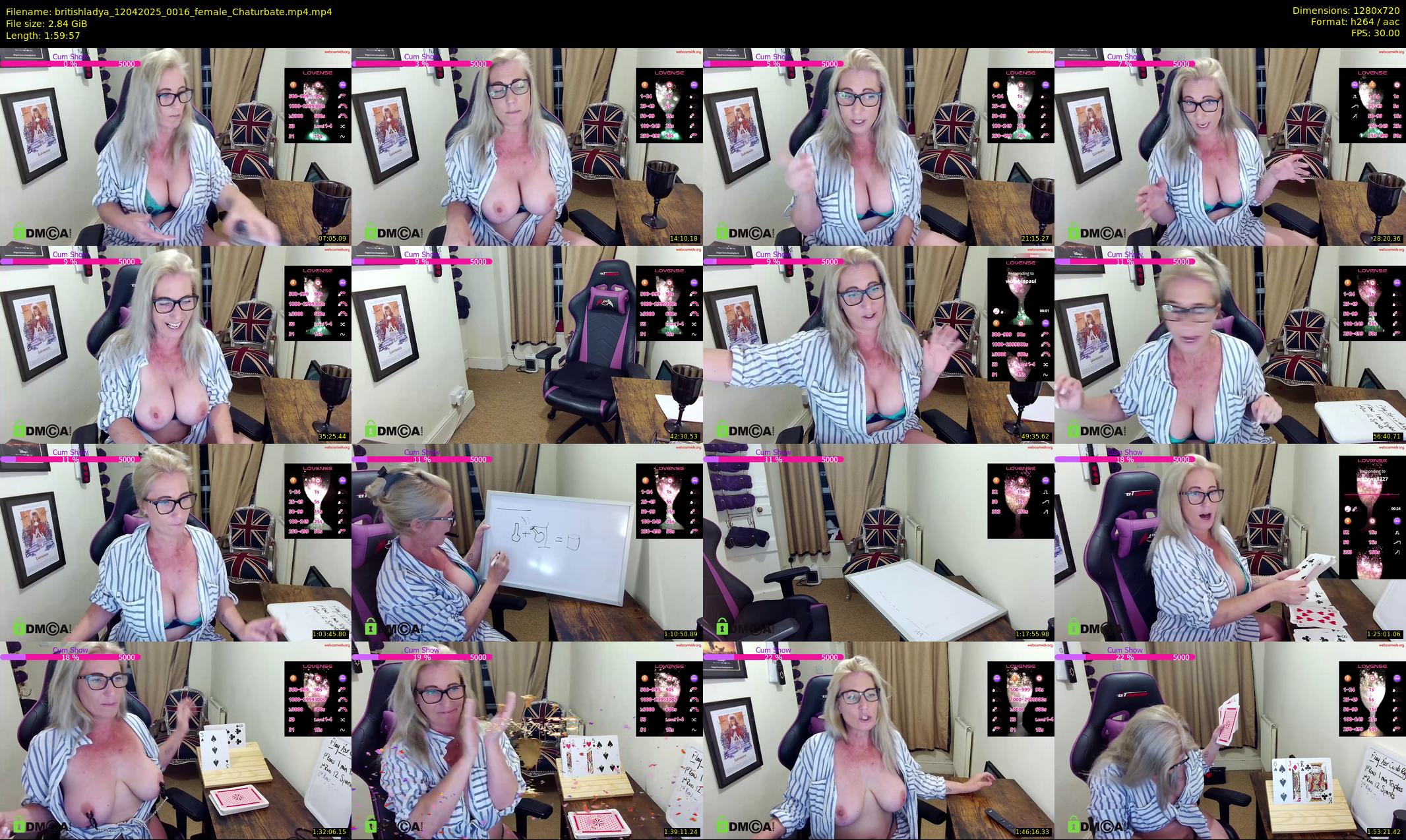 britishladya — 120 minute Chaturbate female cam show recording, 720p, Apr 12, 2025