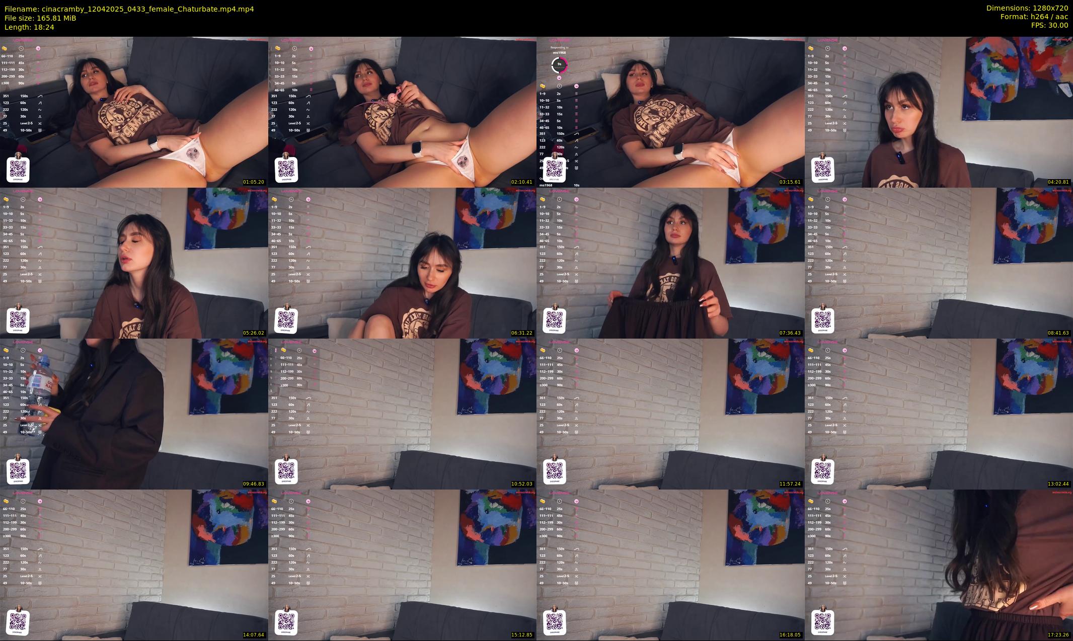 cinacramby — 19 minute Chaturbate female cam show recording, 720p, Apr 12, 2025