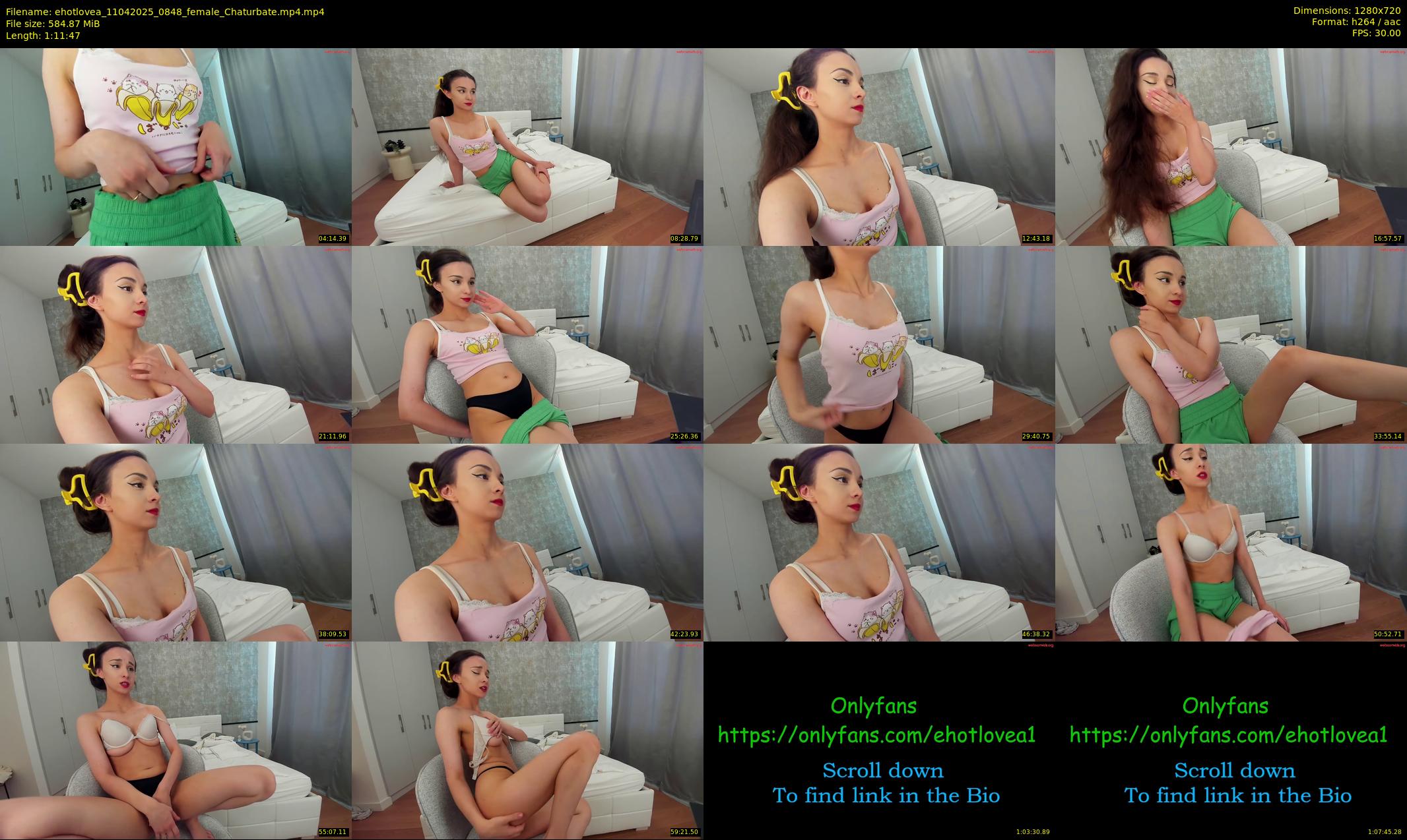 ehotlovea — 72 minute Chaturbate female cam show recording, 720p, Apr 11, 2025