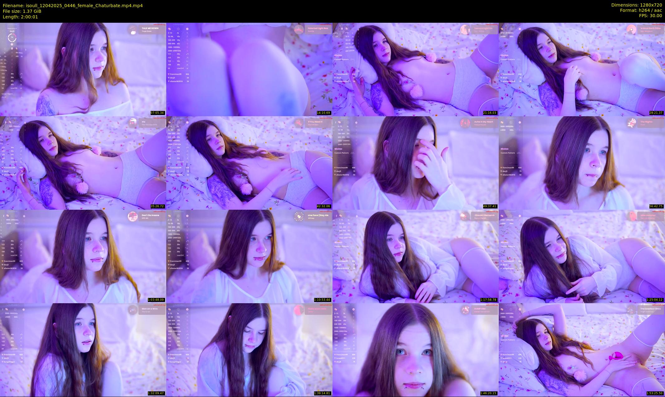 isoull — 121 minute Chaturbate female cam show recording, 720p, Apr 12, 2025