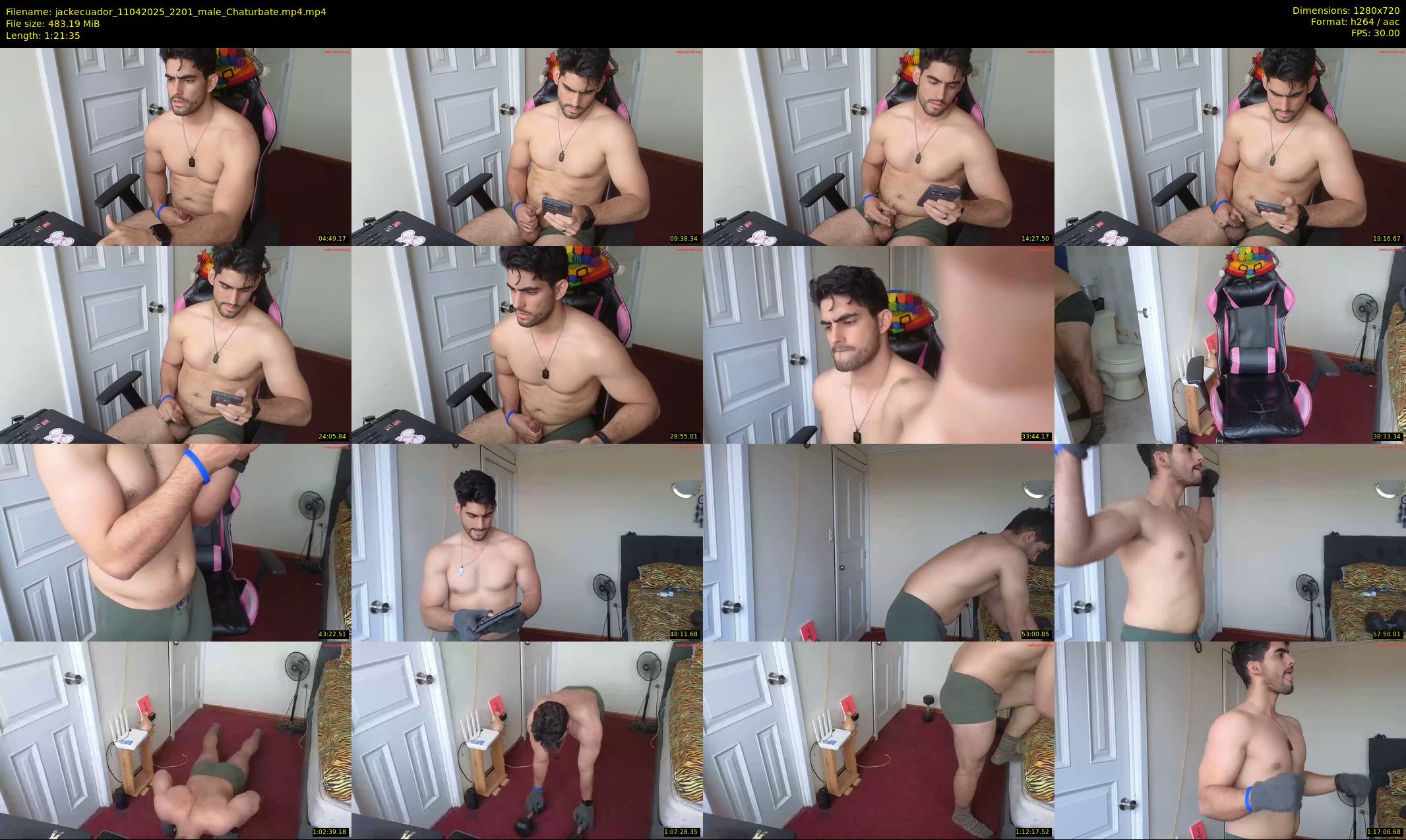jackecuador — 82 minute Chaturbate male cam show recording, 720p, Apr 11, 2025