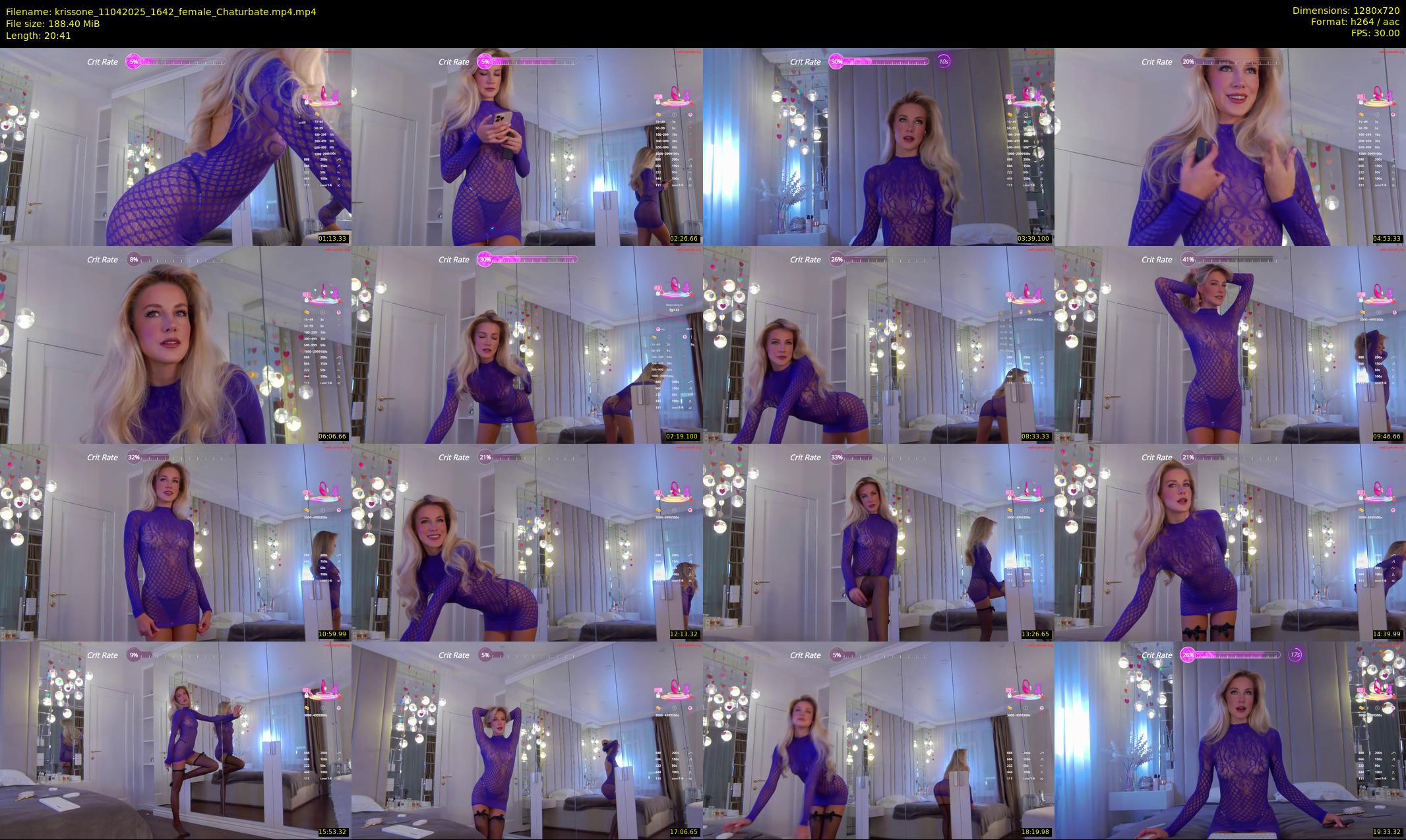 krissone — 21 minute Chaturbate female cam show recording, 720p, Apr 11, 2025