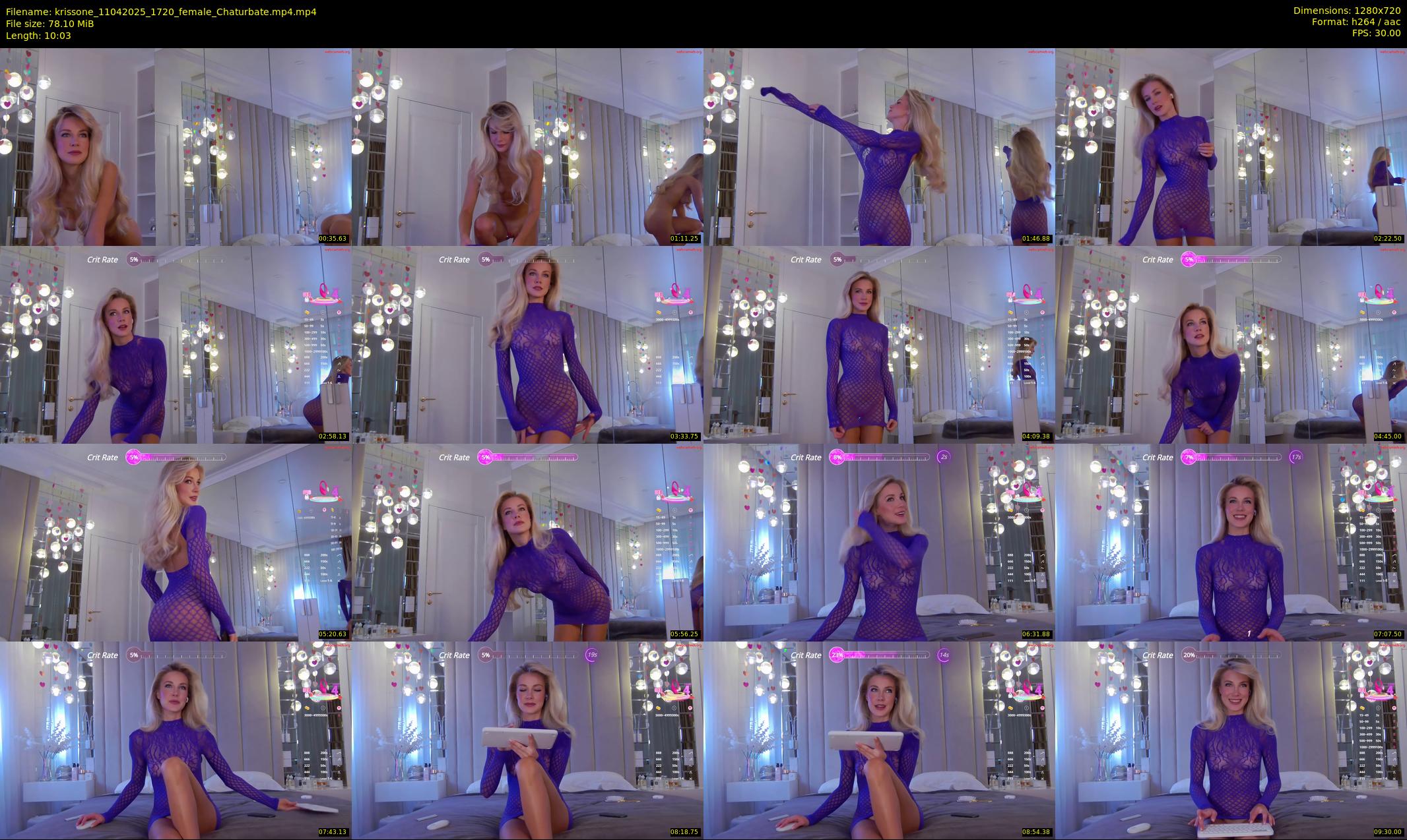 krissone — 11 minute Chaturbate female cam show recording, 720p, Apr 11, 2025